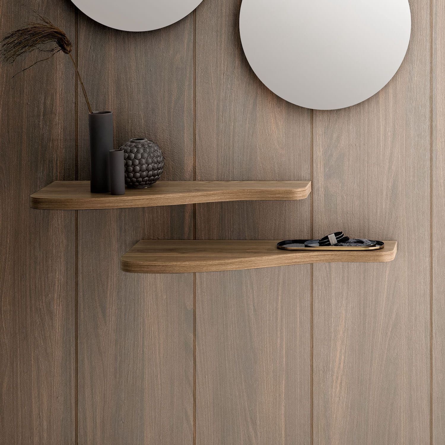 Coppia mensole da parete in HPL Timmy