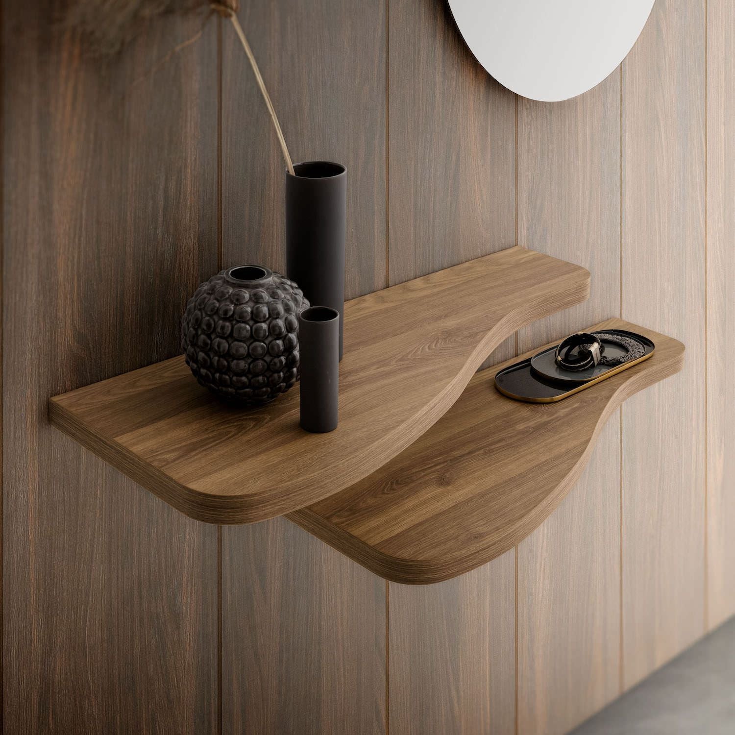 Coppia mensole da parete in HPL Timmy