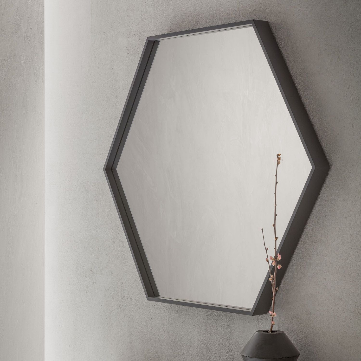 Specchio da parete esagonale Santeri