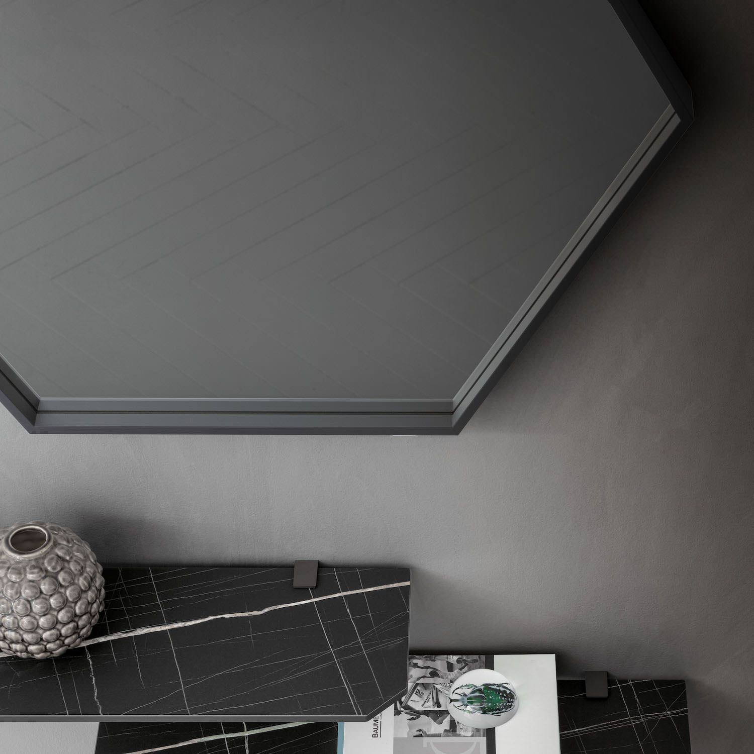 Specchio da parete esagonale Santeri