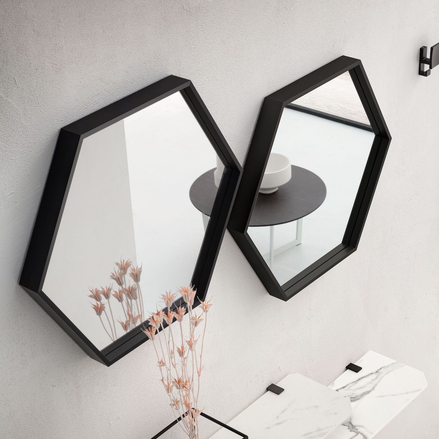 Specchio da parete esagonale Santeri