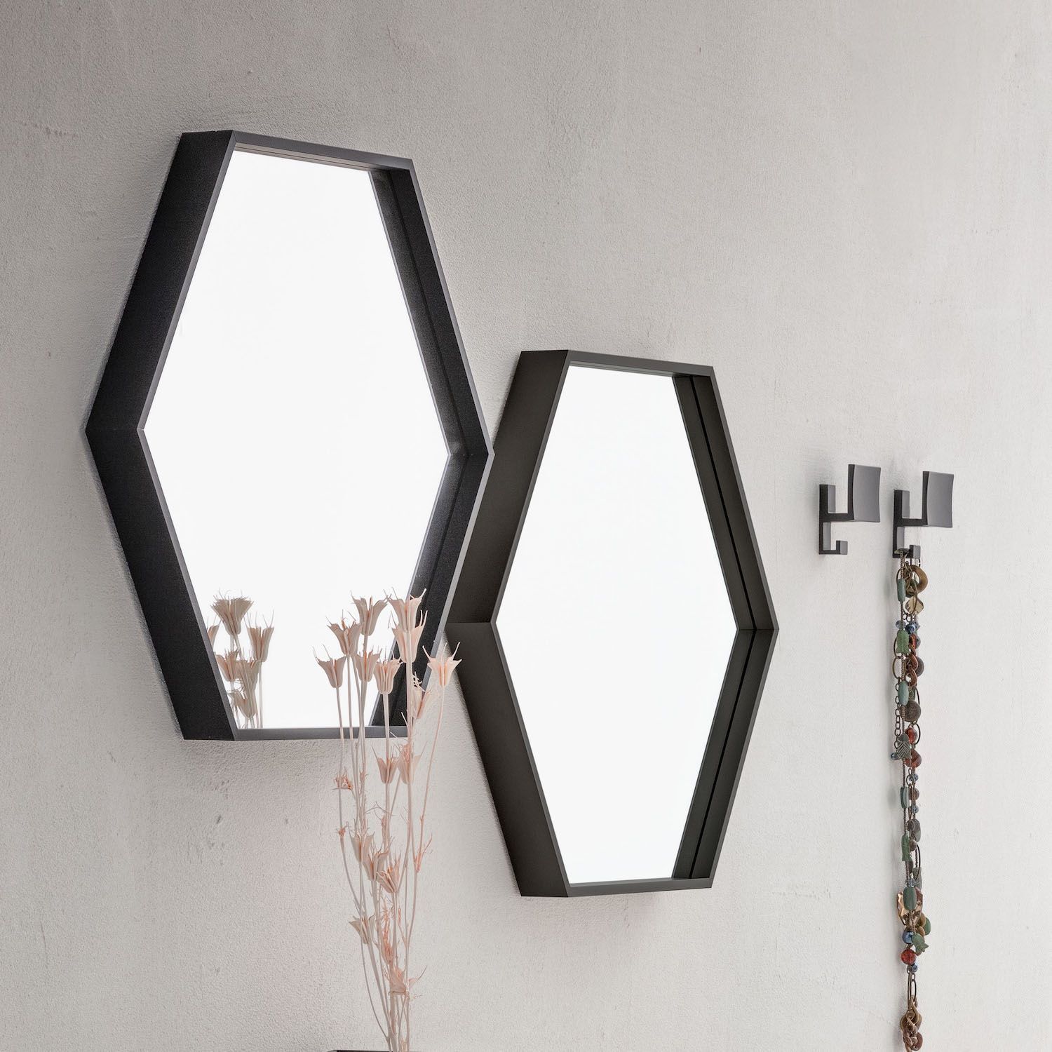 Specchio da parete esagonale Santeri