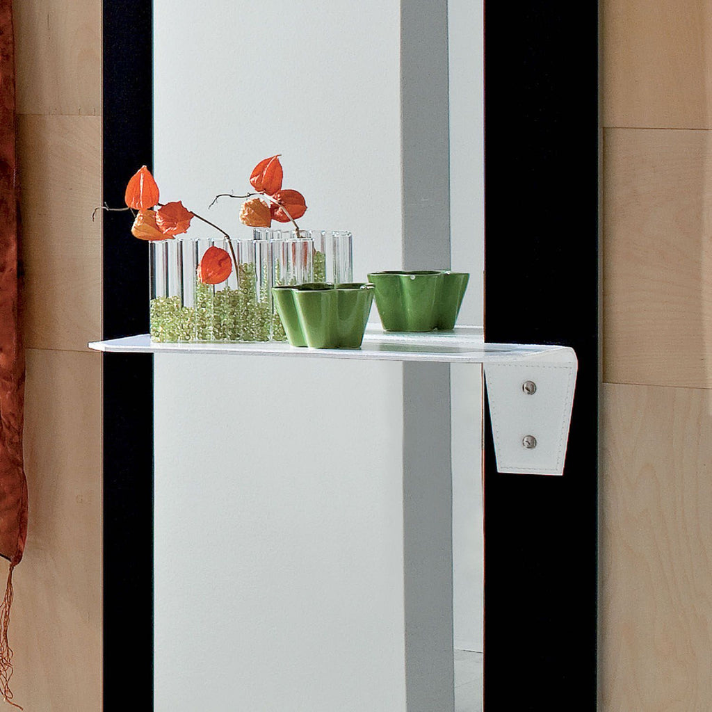 Specchio da parete con mensola e appendiabiti Julius