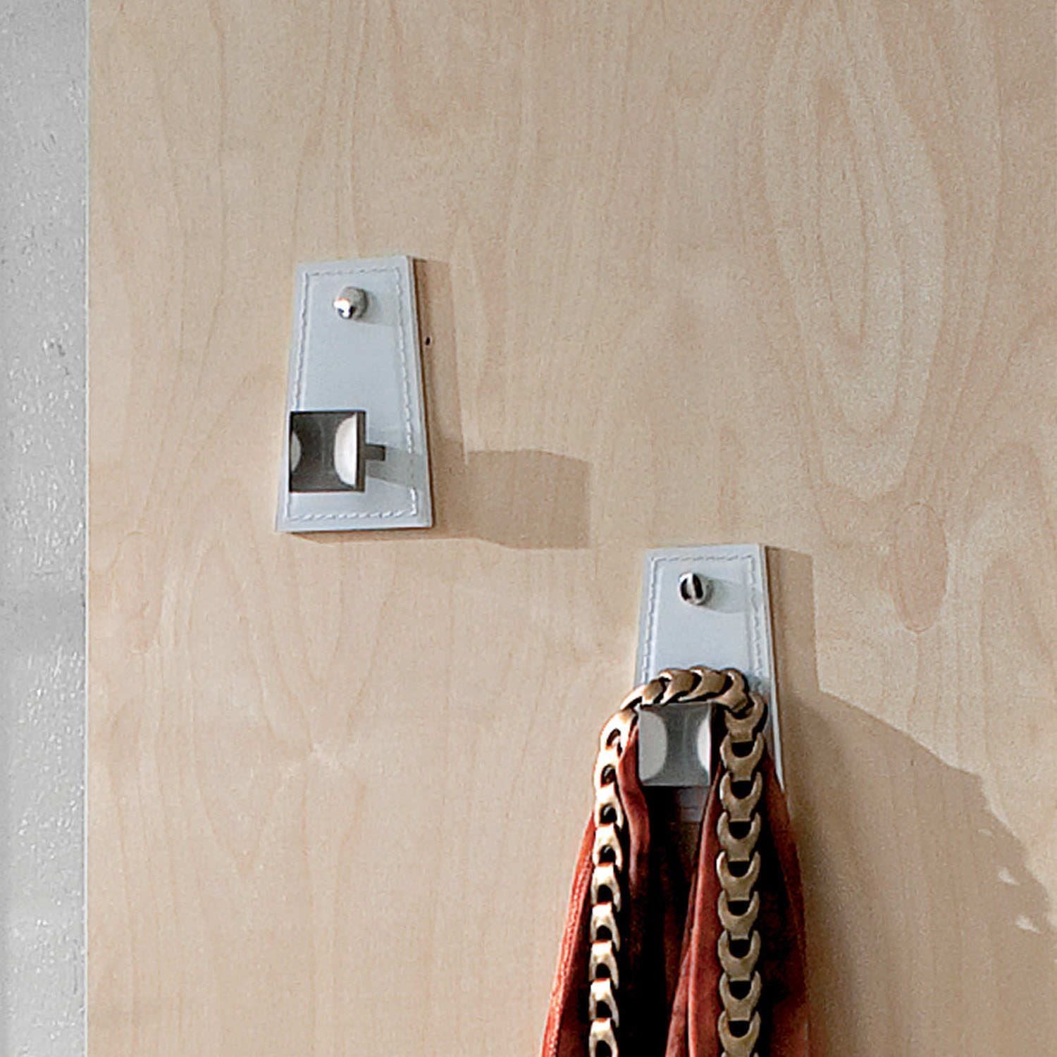 Specchio da parete con mensola e appendiabiti Julius