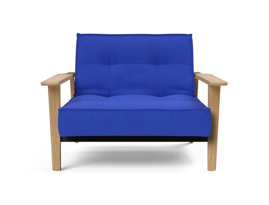 Poltrona design scandinavo in tessuto o velluto SplitBack Frej - 512 Elegance Ultramarine