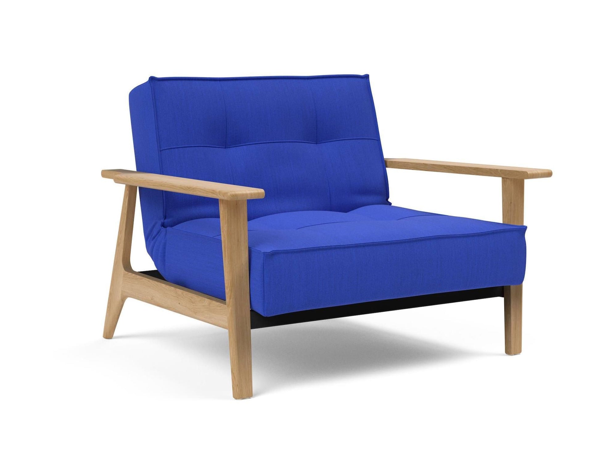 Poltrona design scandinavo in tessuto o velluto SplitBack Frej - 512 Elegance Ultramarine