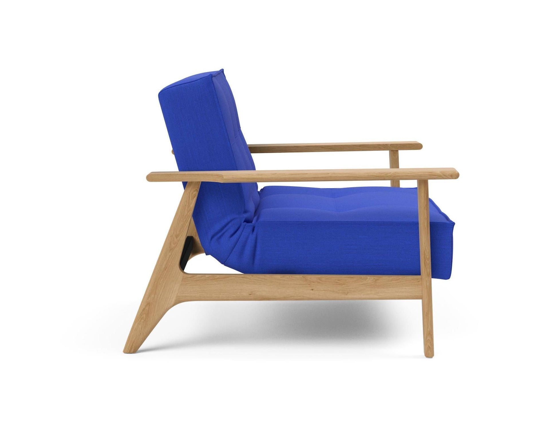 Poltrona design scandinavo in tessuto o velluto SplitBack Frej - 512 Elegance Ultramarine