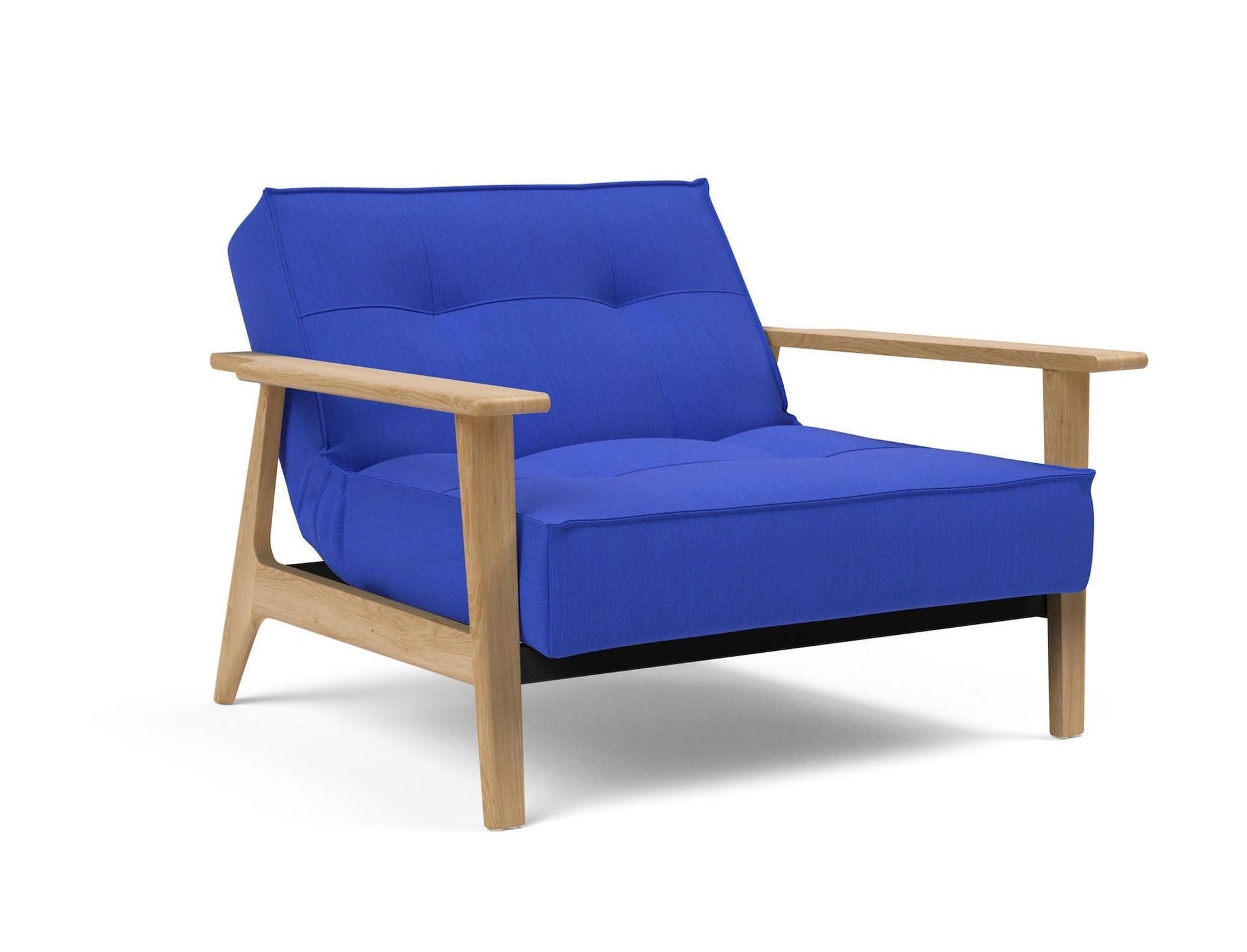 Poltrona design scandinavo in tessuto o velluto SplitBack Frej - 512 Elegance Ultramarine