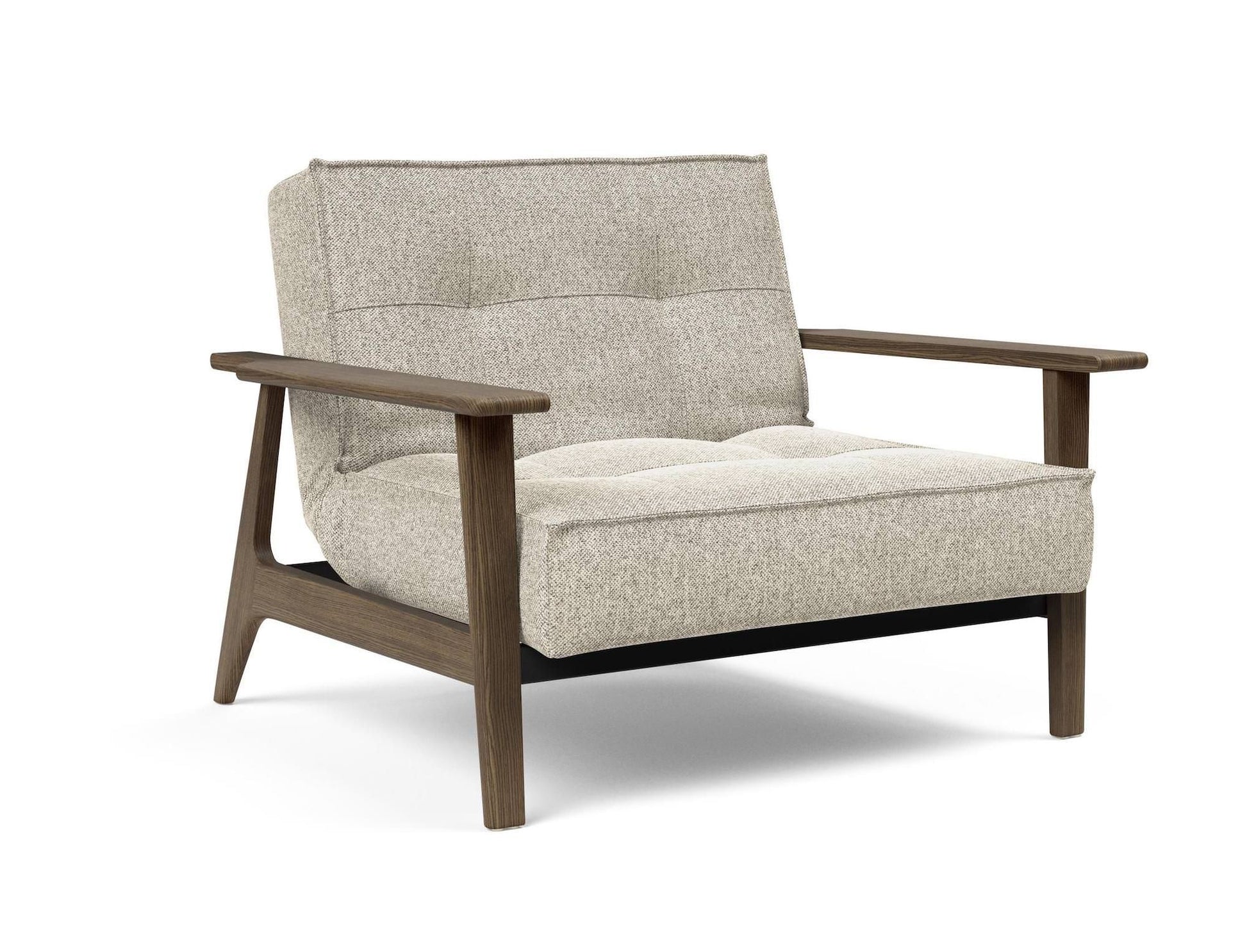 Poltrona design scandinavo in tessuto o velluto SplitBack Frej - 357 Taura Off White