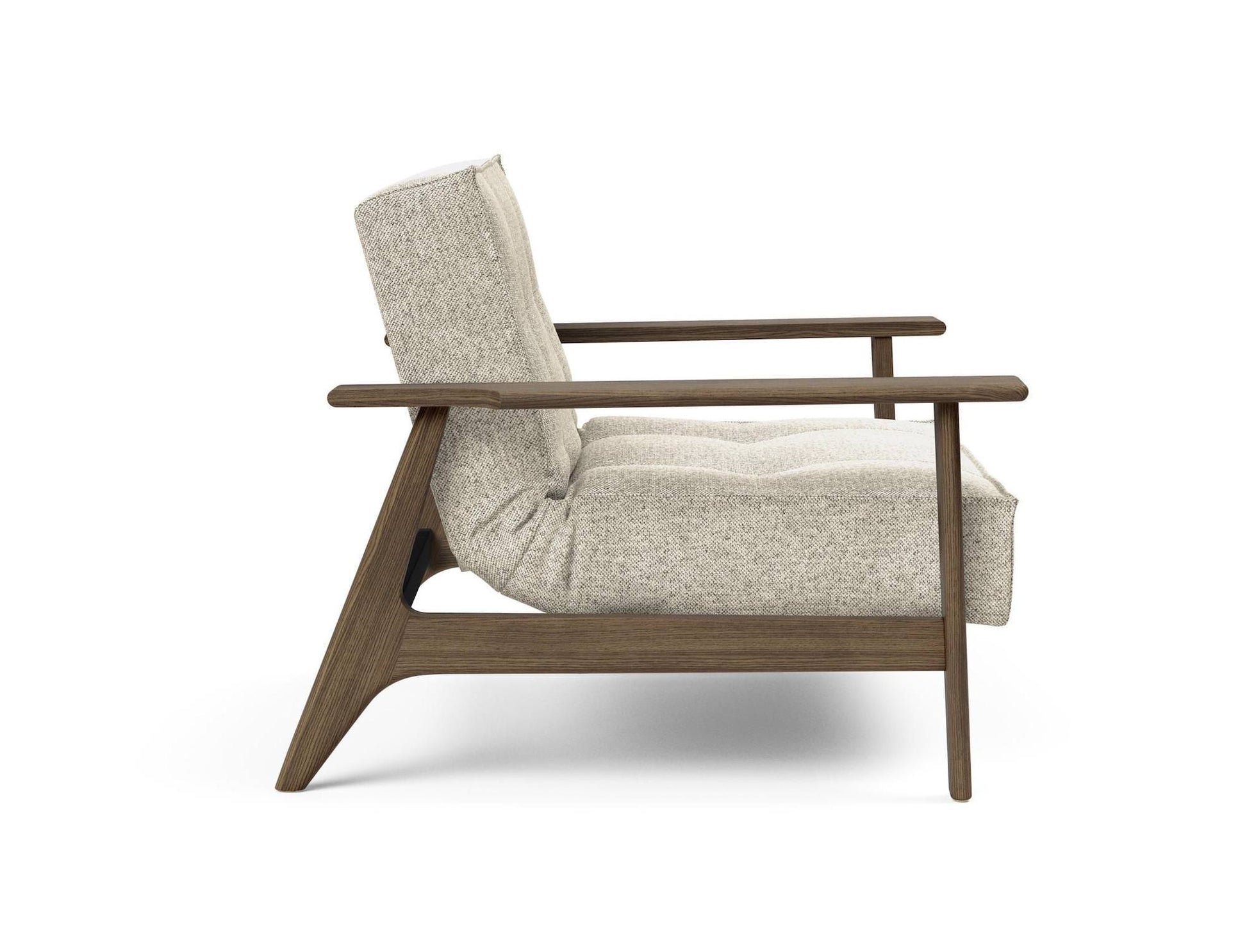 Poltrona design scandinavo in tessuto o velluto SplitBack Frej - 357 Taura Off White