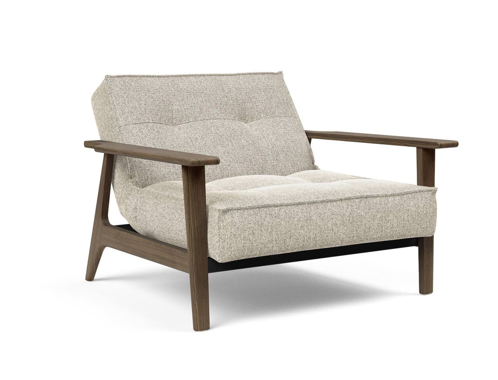 Poltrona design scandinavo in tessuto o velluto SplitBack Frej - 357 Taura Off White