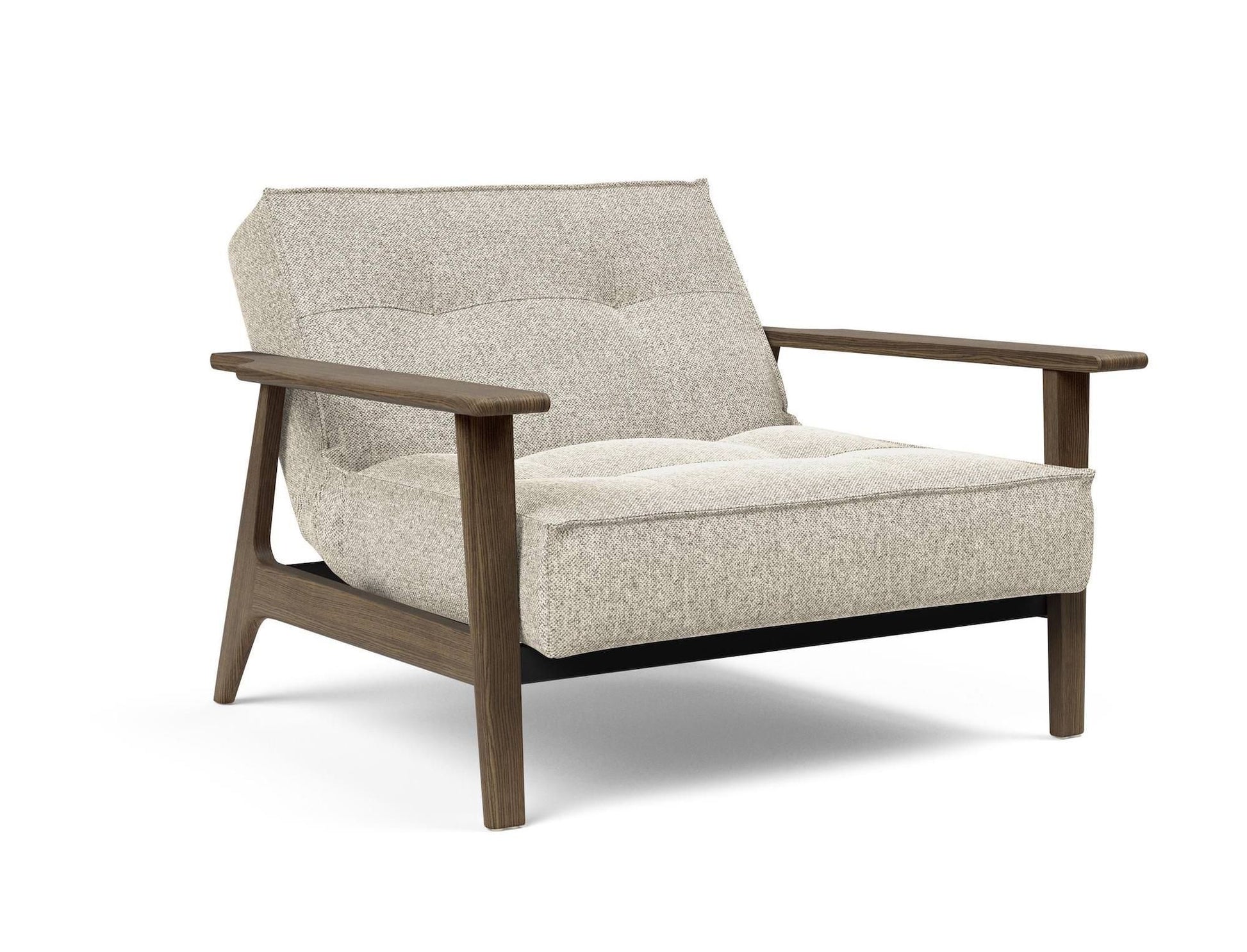 Poltrona design scandinavo in tessuto o velluto SplitBack Frej - 357 Taura Off White