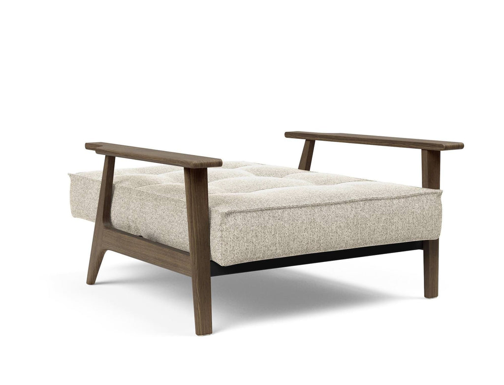 Poltrona design scandinavo in tessuto o velluto SplitBack Frej - 357 Taura Off White