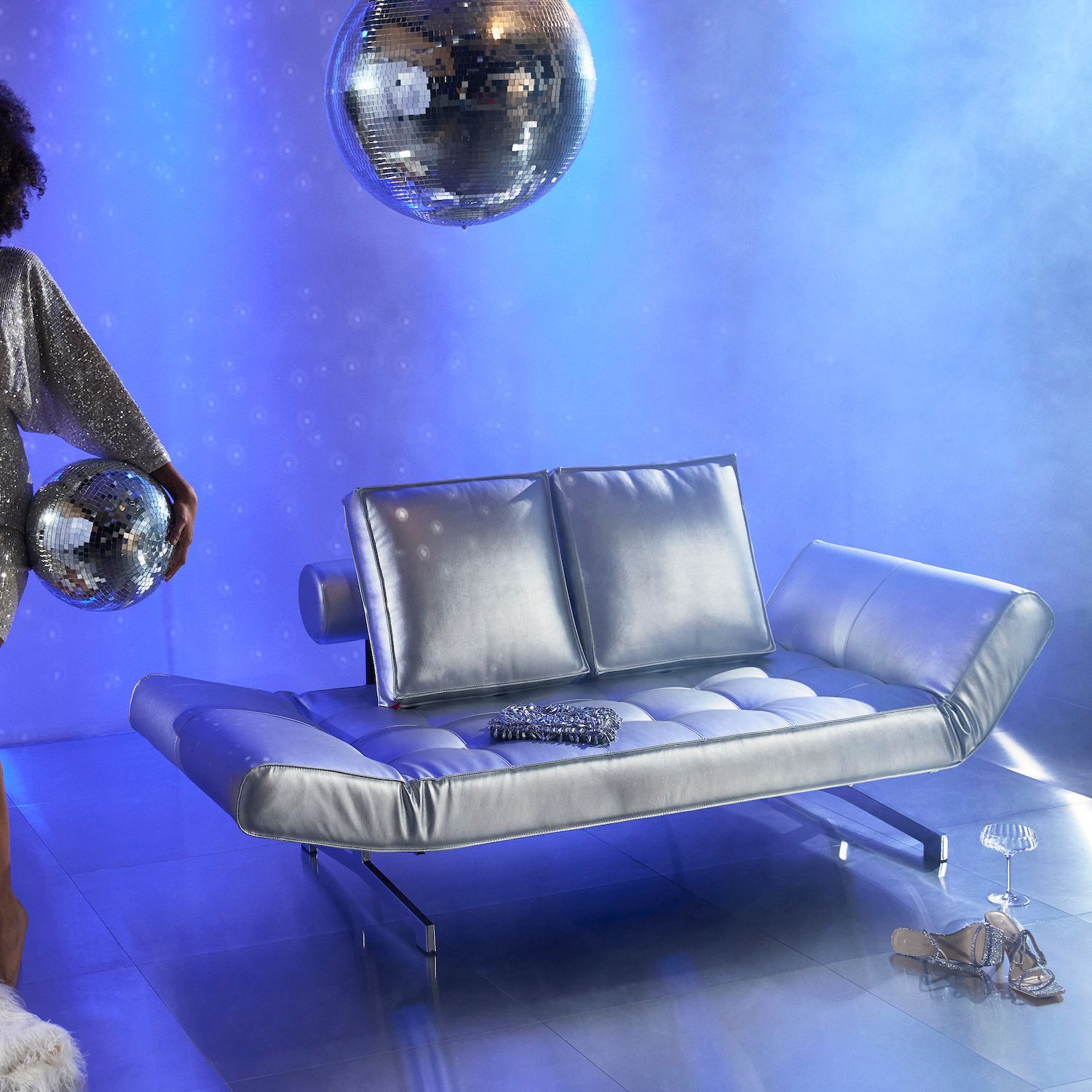 Divano letto singolo Ghia con materasso a molle