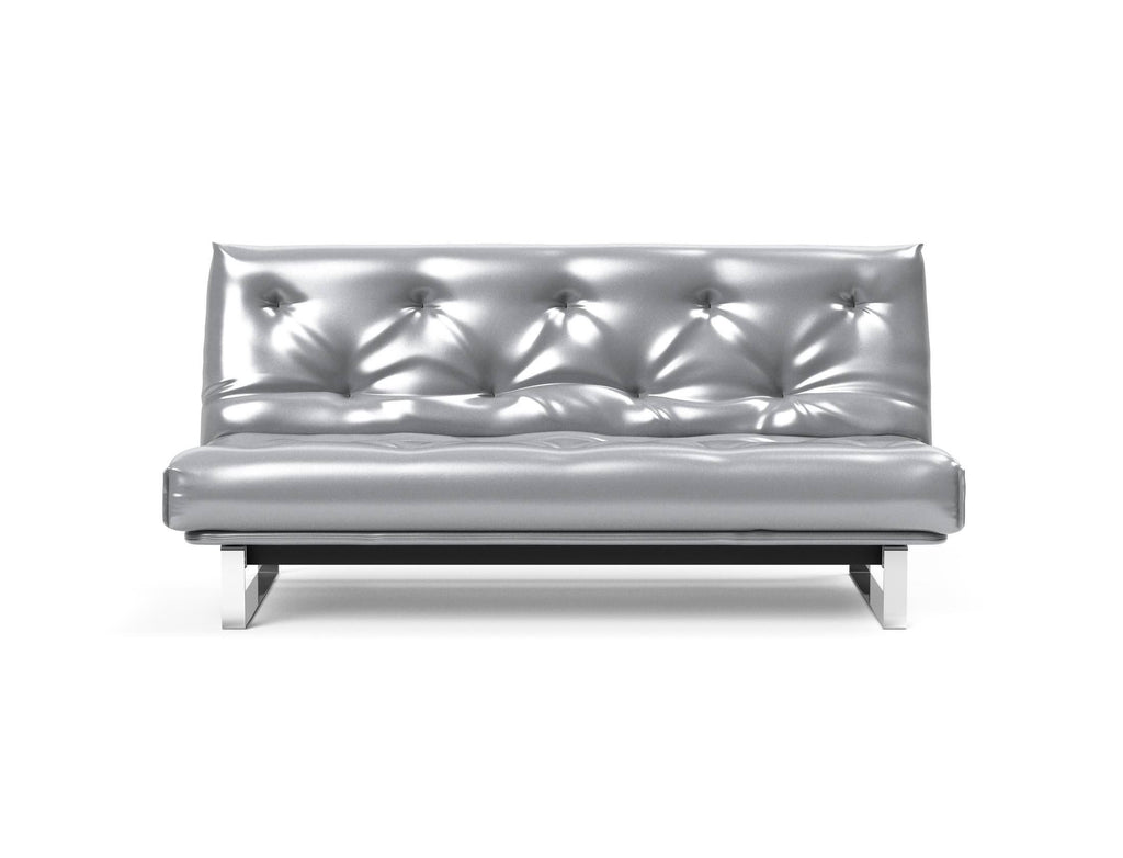 Divano letto Minimum materasso a molle sfoderabile - 688 Silvershine