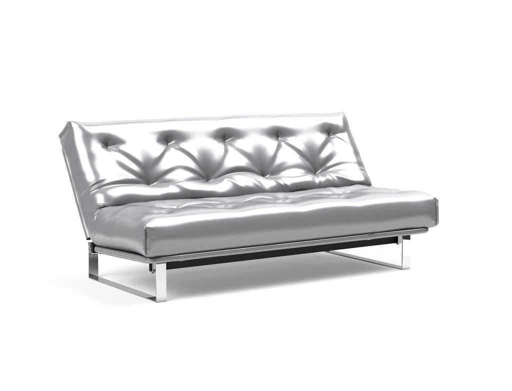 Divano letto Minimum materasso a molle sfoderabile - 688 Silvershine