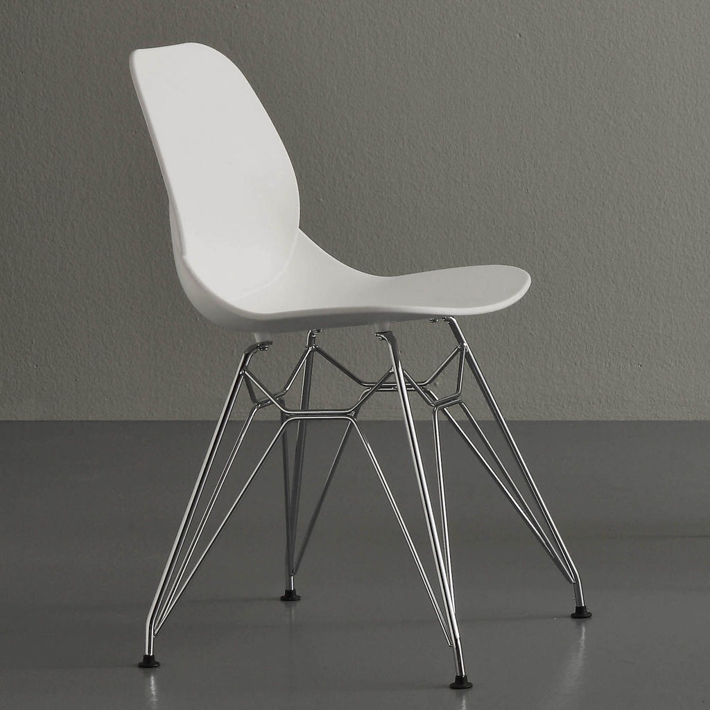 Coppia sedia da cucina moderna in metallo e polipropilene Garnette