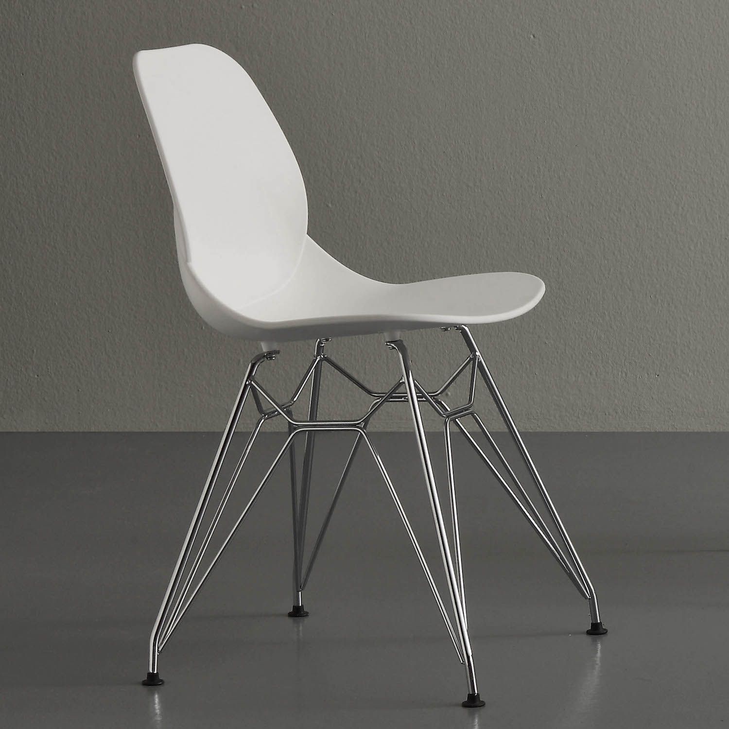 Coppia sedia da cucina moderna in metallo e polipropilene Garnette