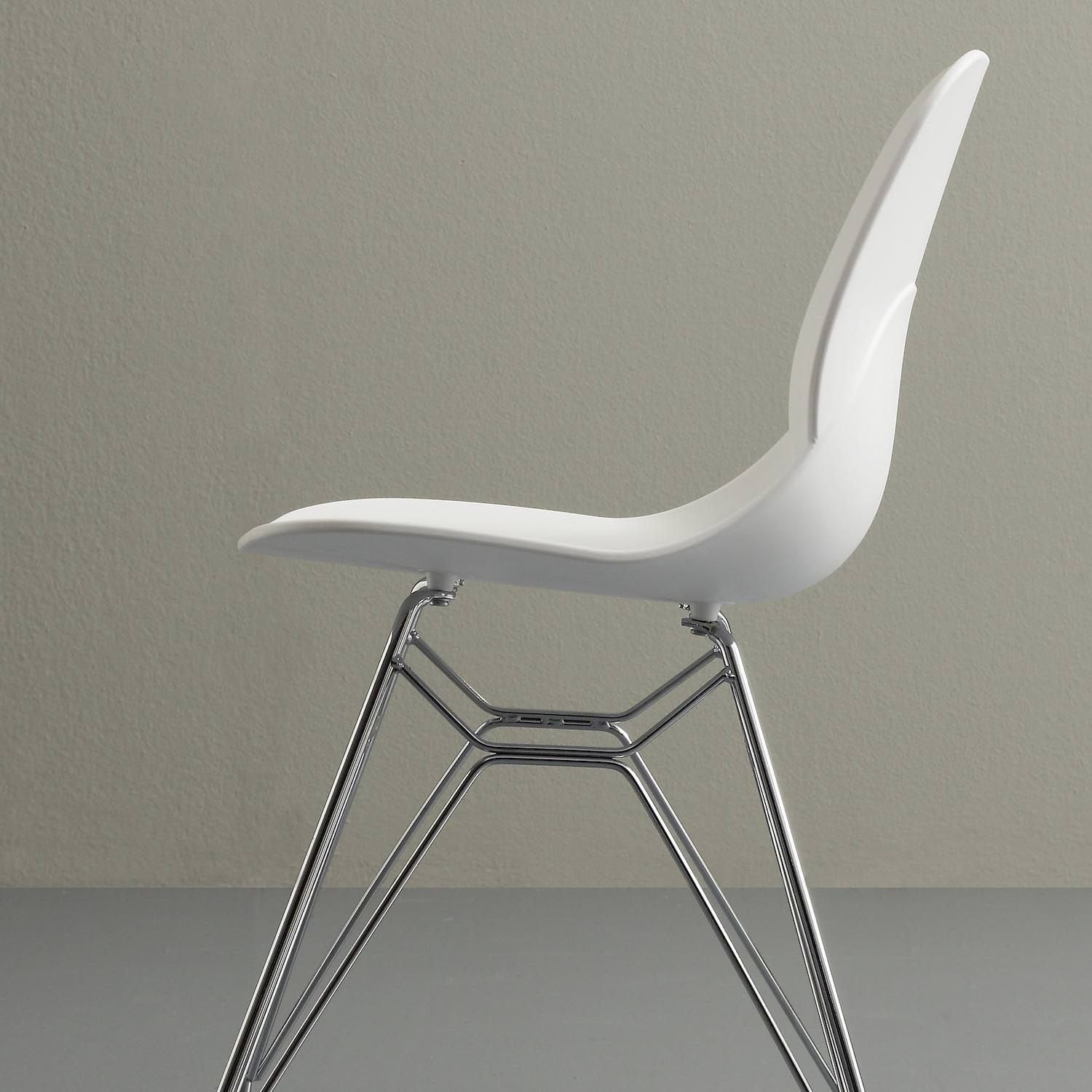 Coppia sedia da cucina moderna in metallo e polipropilene Garnette