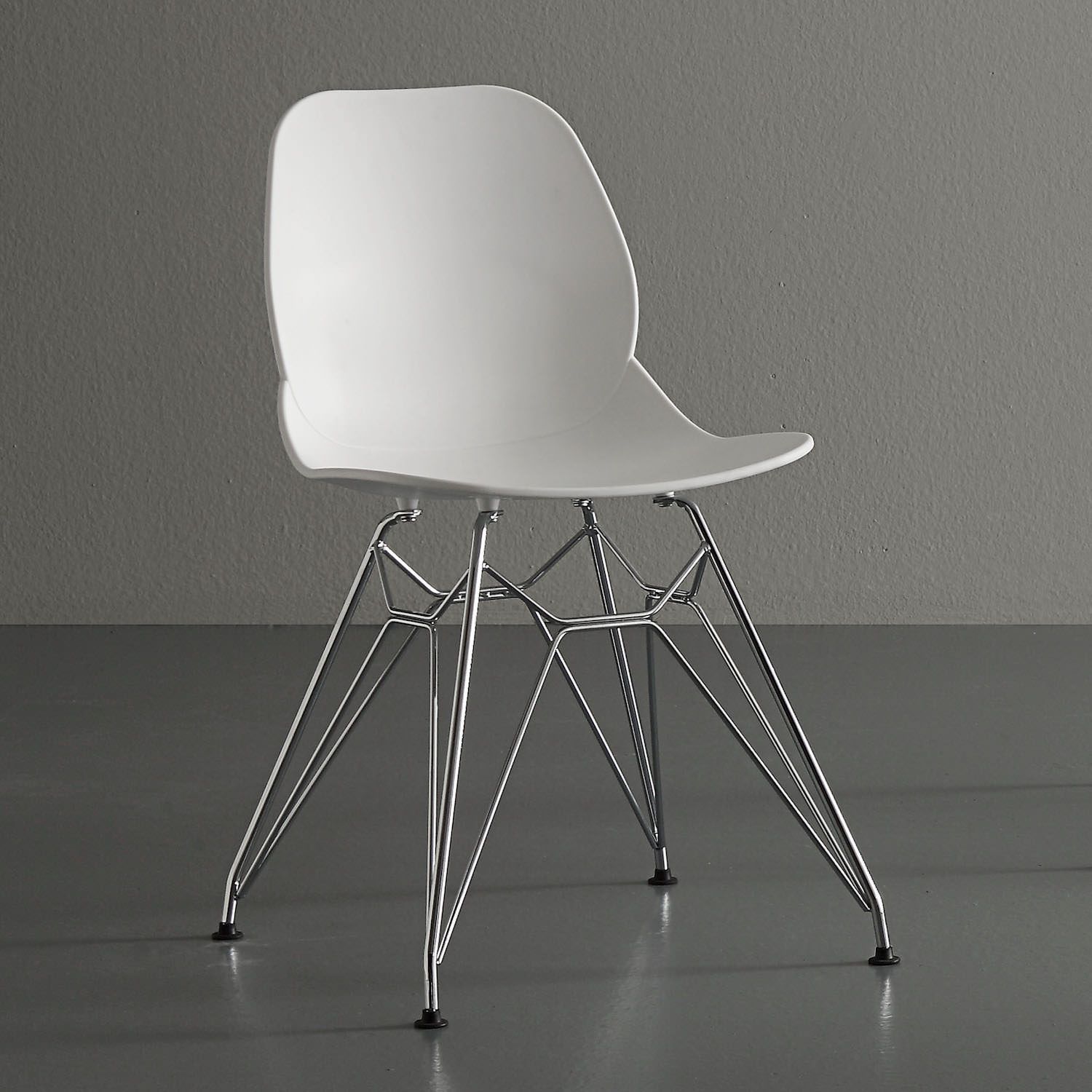 Coppia sedia da cucina moderna in metallo e polipropilene Garnette