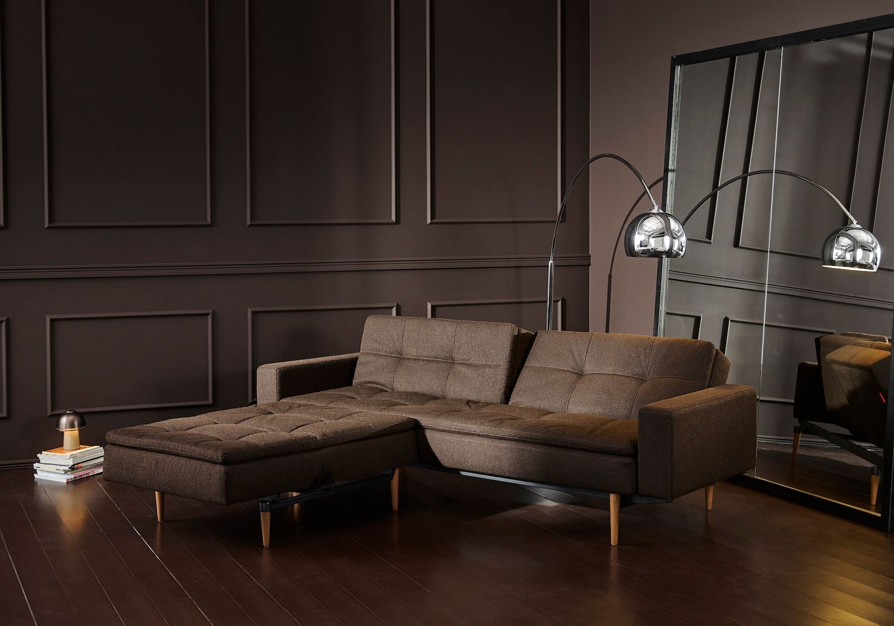 Divanetto letto una piazza e mezza Dublexo con braccioli