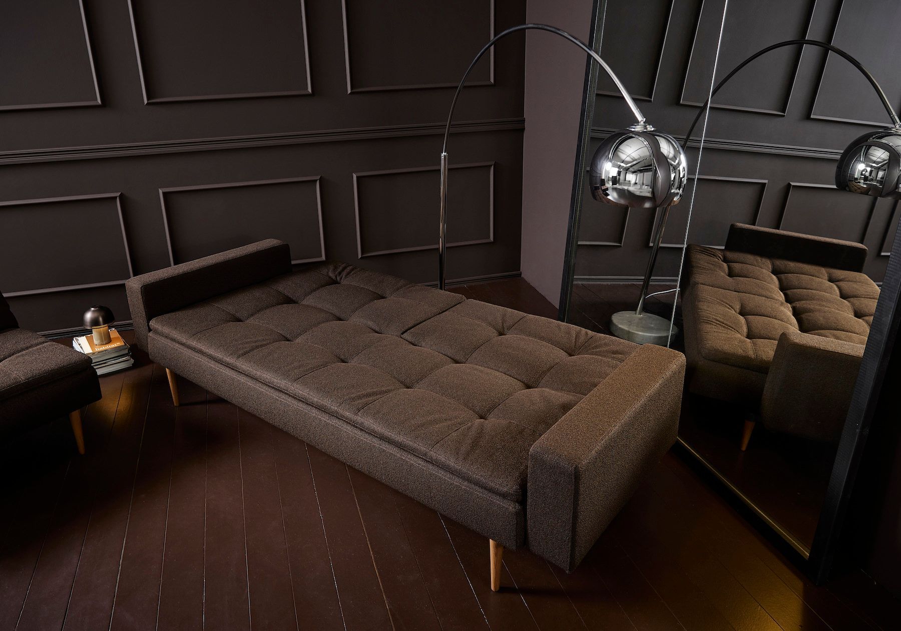 Divanetto letto una piazza e mezza Dublexo con braccioli