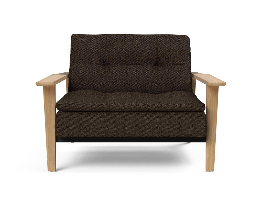 Poltrona design Dublexo Frej con braccioli in legno