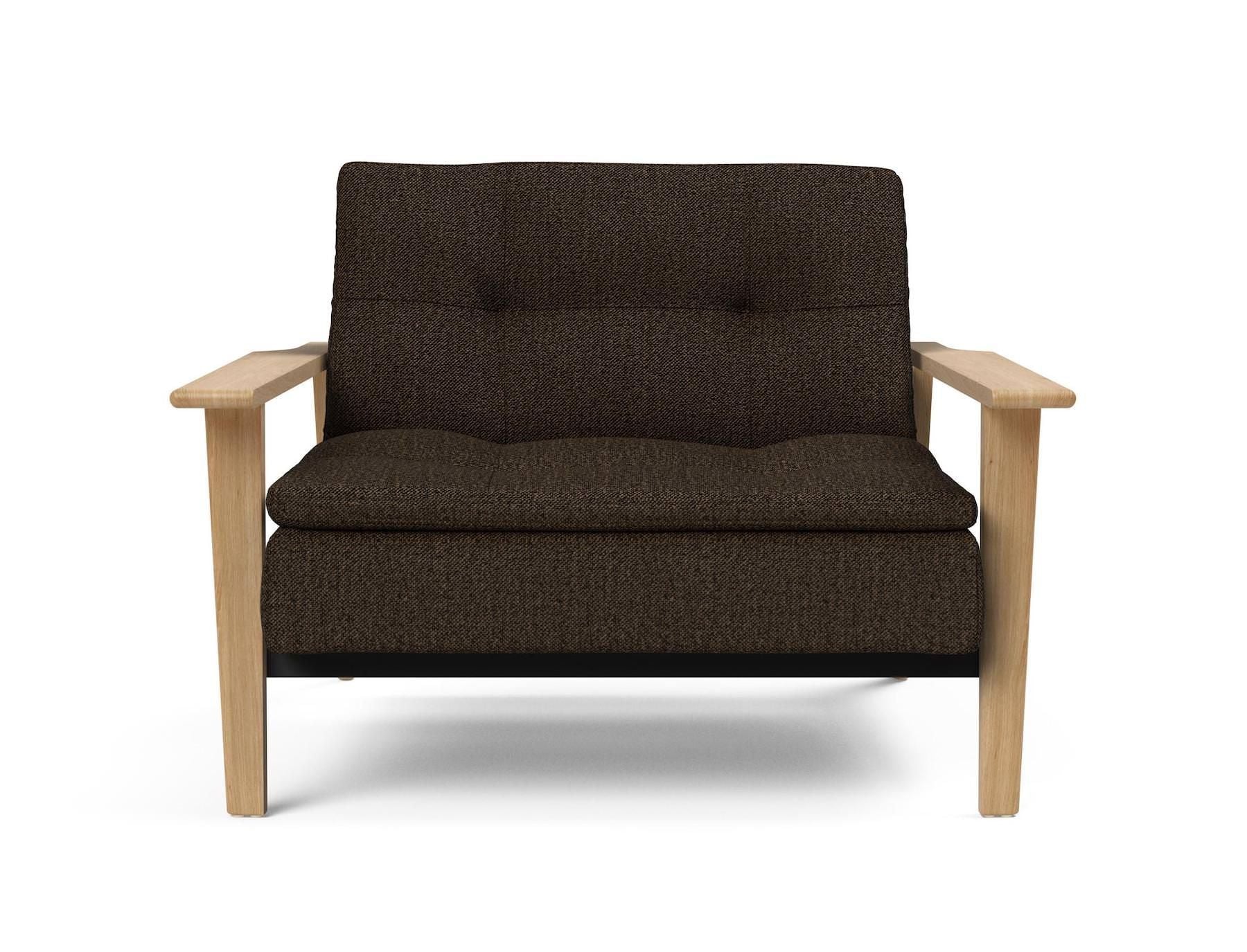 Poltrona design Dublexo Frej con braccioli in legno