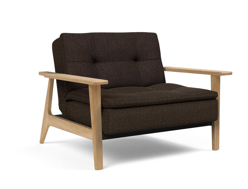 Poltrona design Dublexo Frej con braccioli in legno