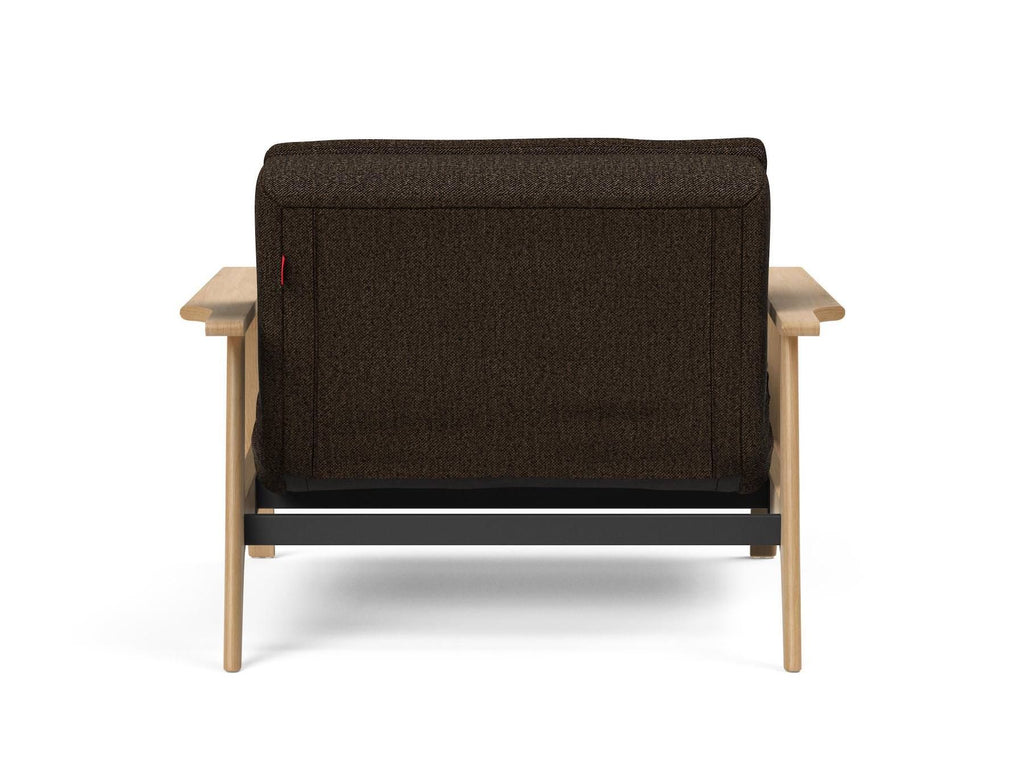 Poltrona design Dublexo Frej con braccioli in legno