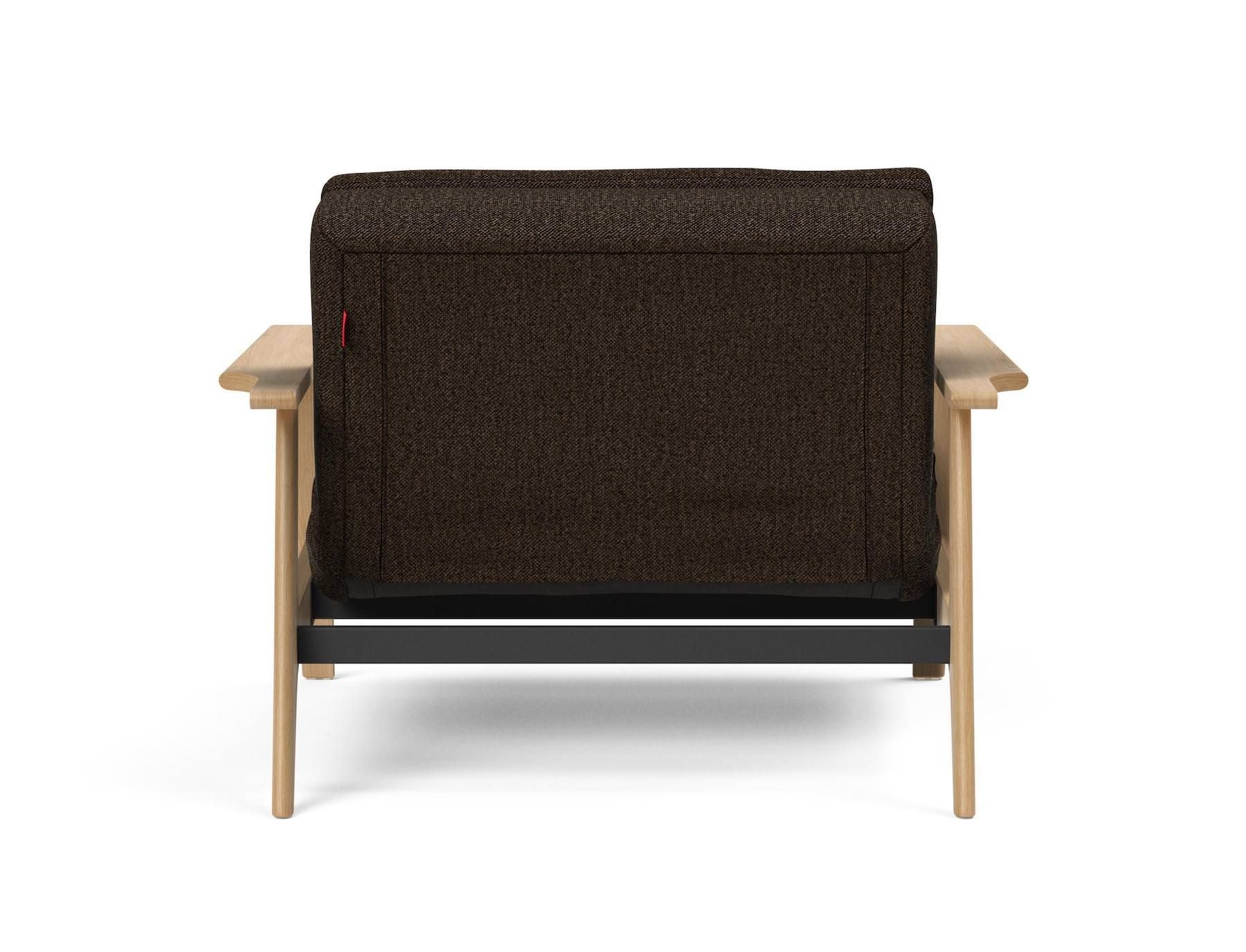 Poltrona design Dublexo Frej con braccioli in legno