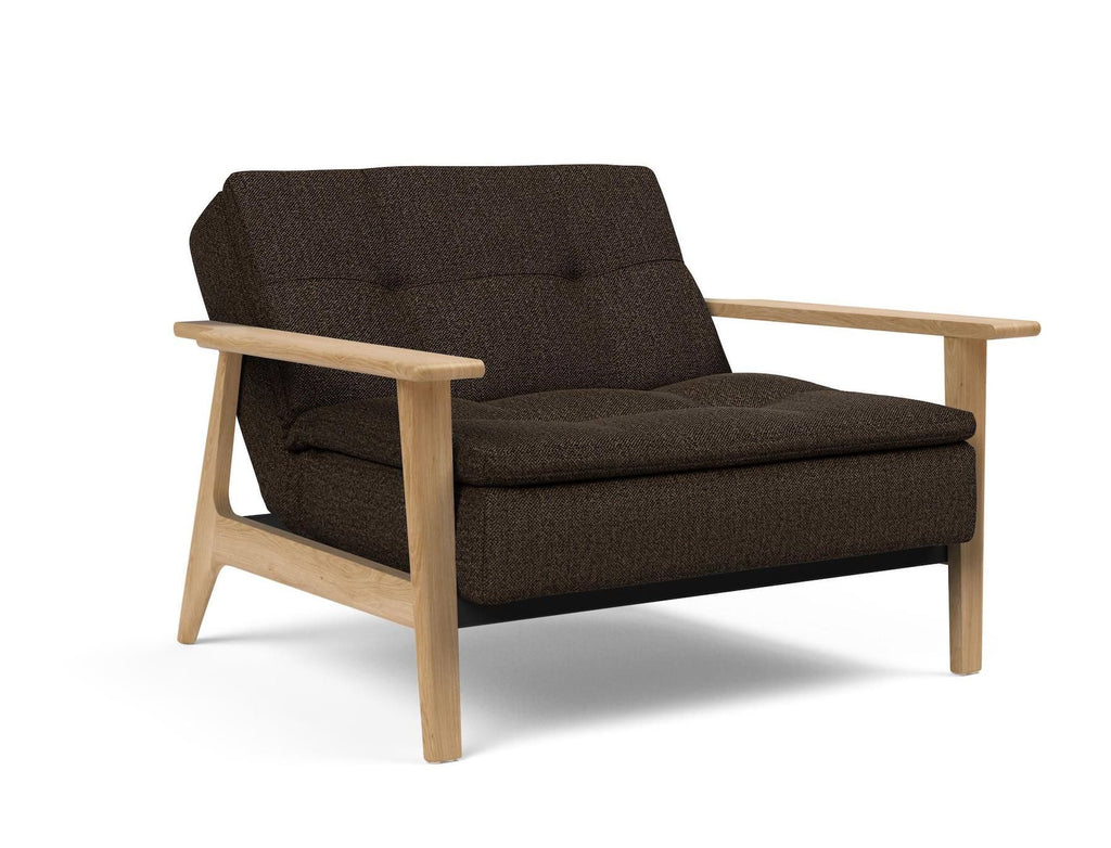 Poltrona design Dublexo Frej con braccioli in legno