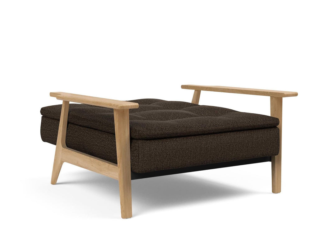 Poltrona design Dublexo Frej con braccioli in legno