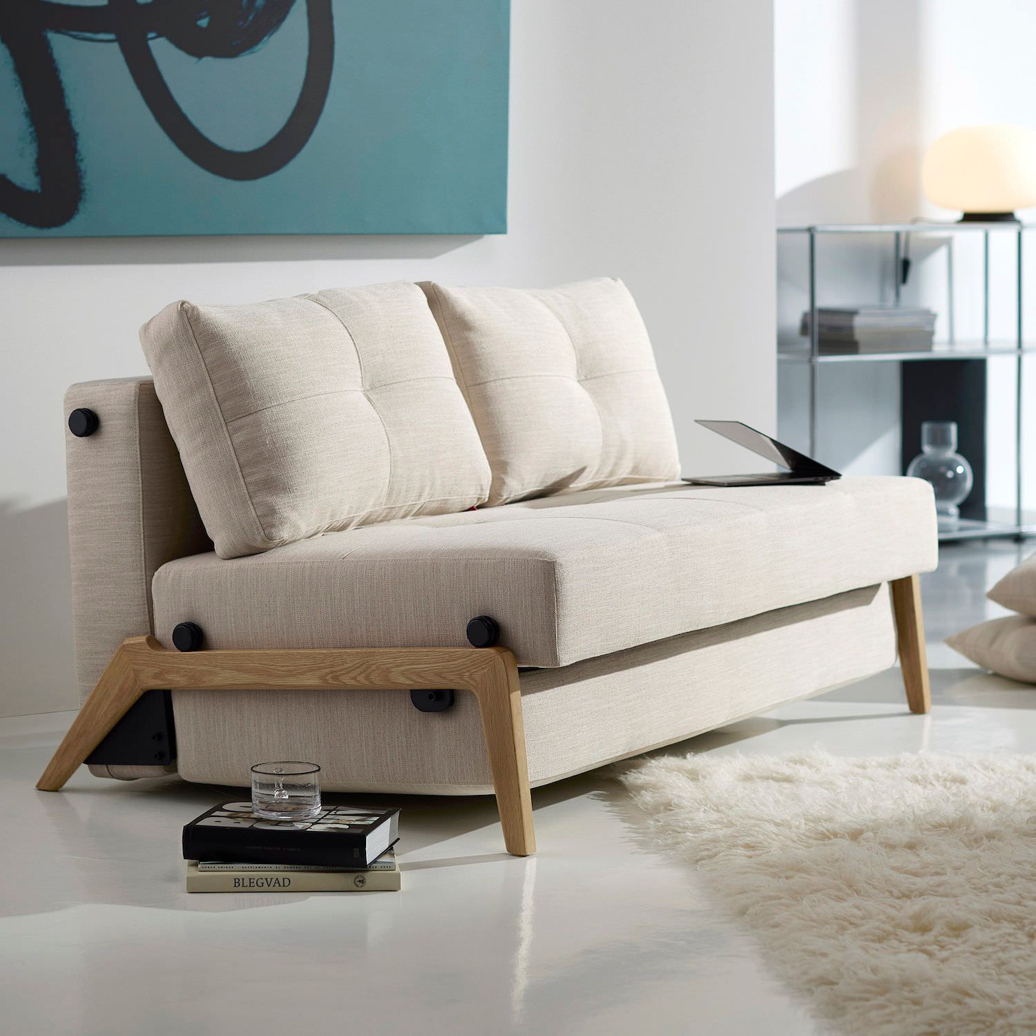 Divano letto matrimoniale trasformabile 140 cm Cubed