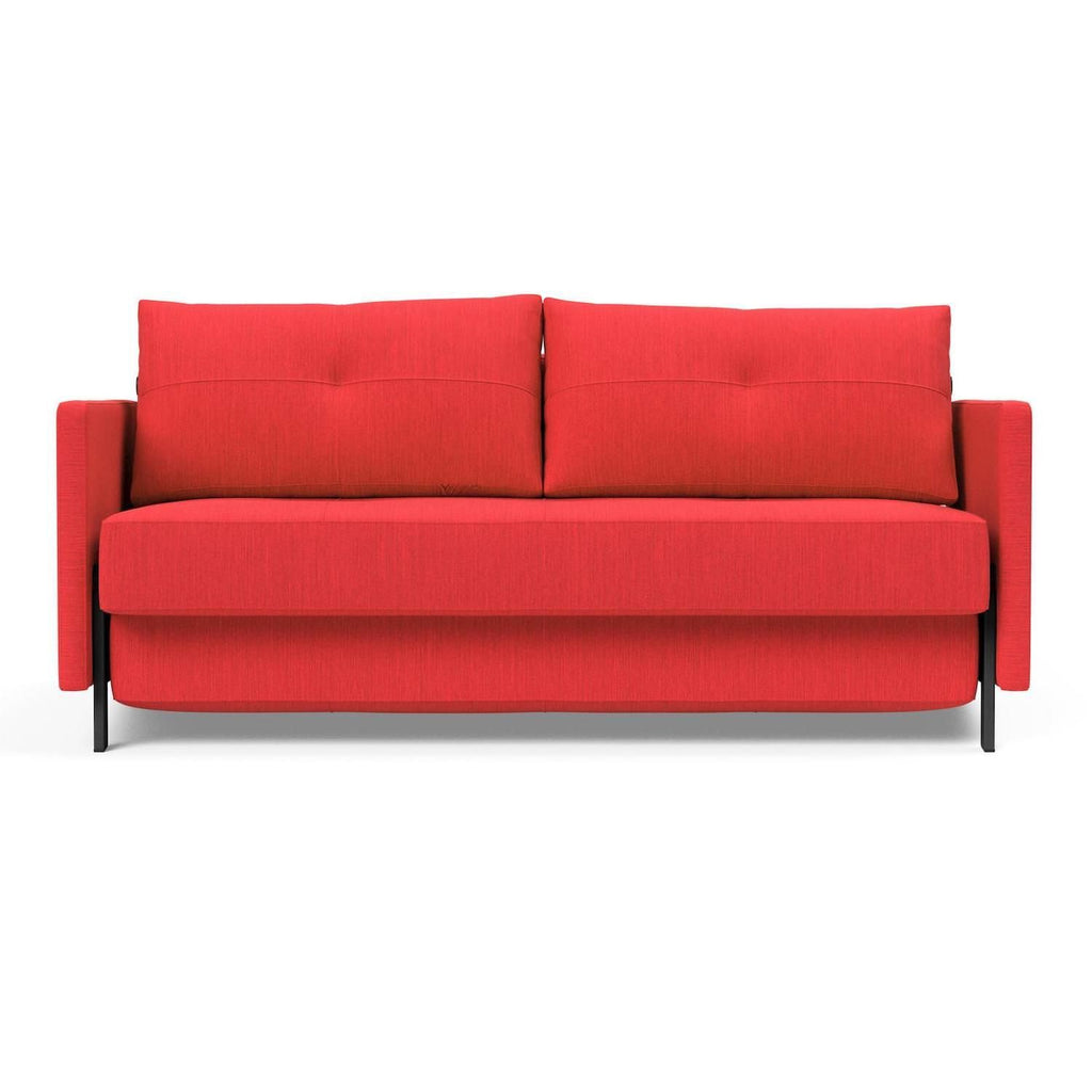 Divano letto con braccioli Cubed Arm 160 - 511 Elegance Red