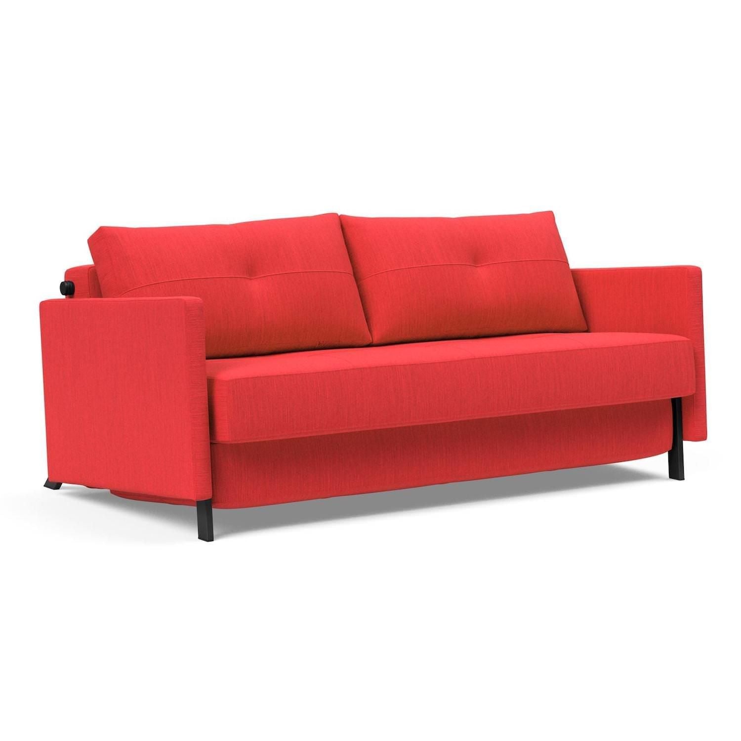 Divano letto con braccioli Cubed Arm 160 - 511 Elegance Red