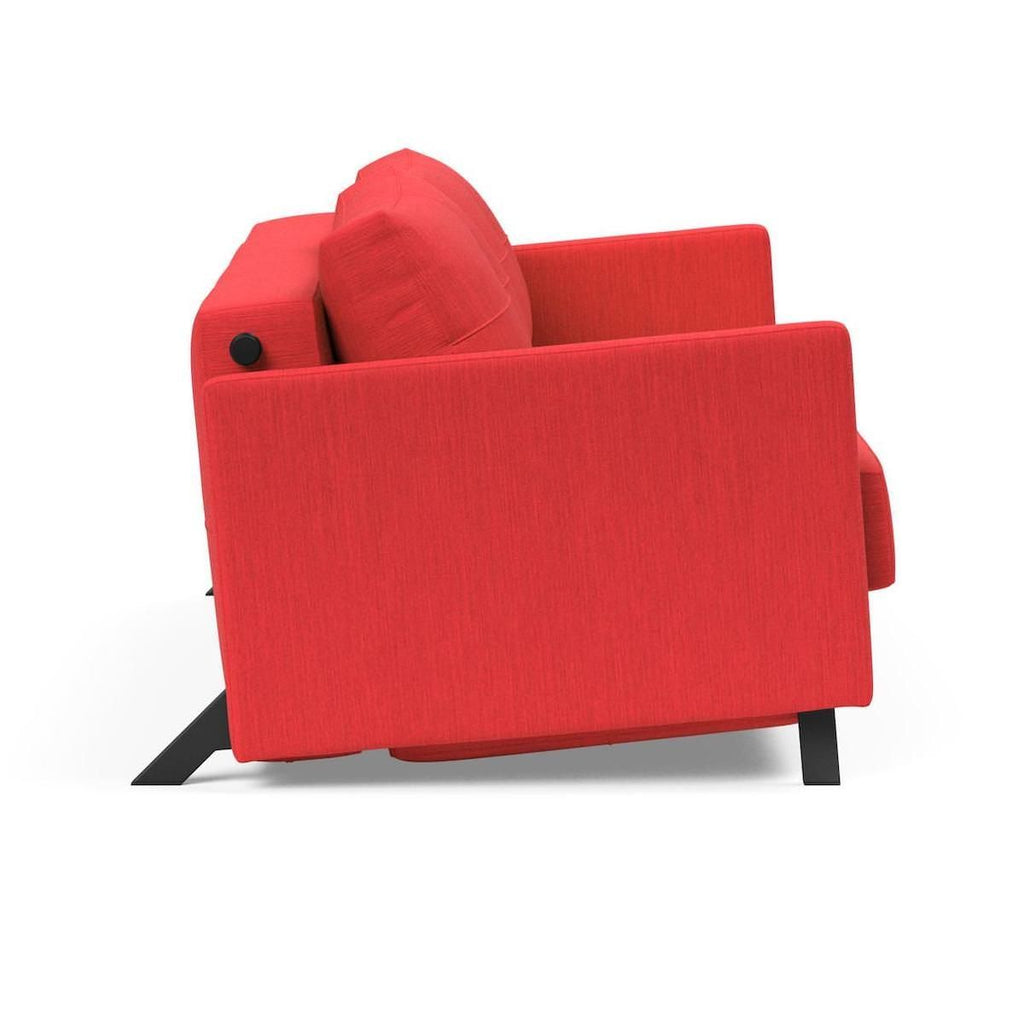 Divano letto con braccioli Cubed Arm 160 - 511 Elegance Red
