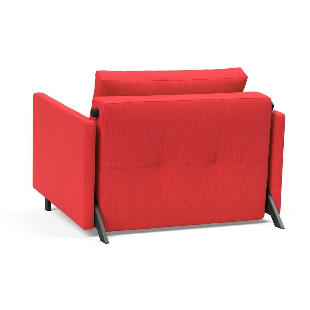 Poltrona letto con braccioli Cubed Arm 90 - 511 Elegance Red