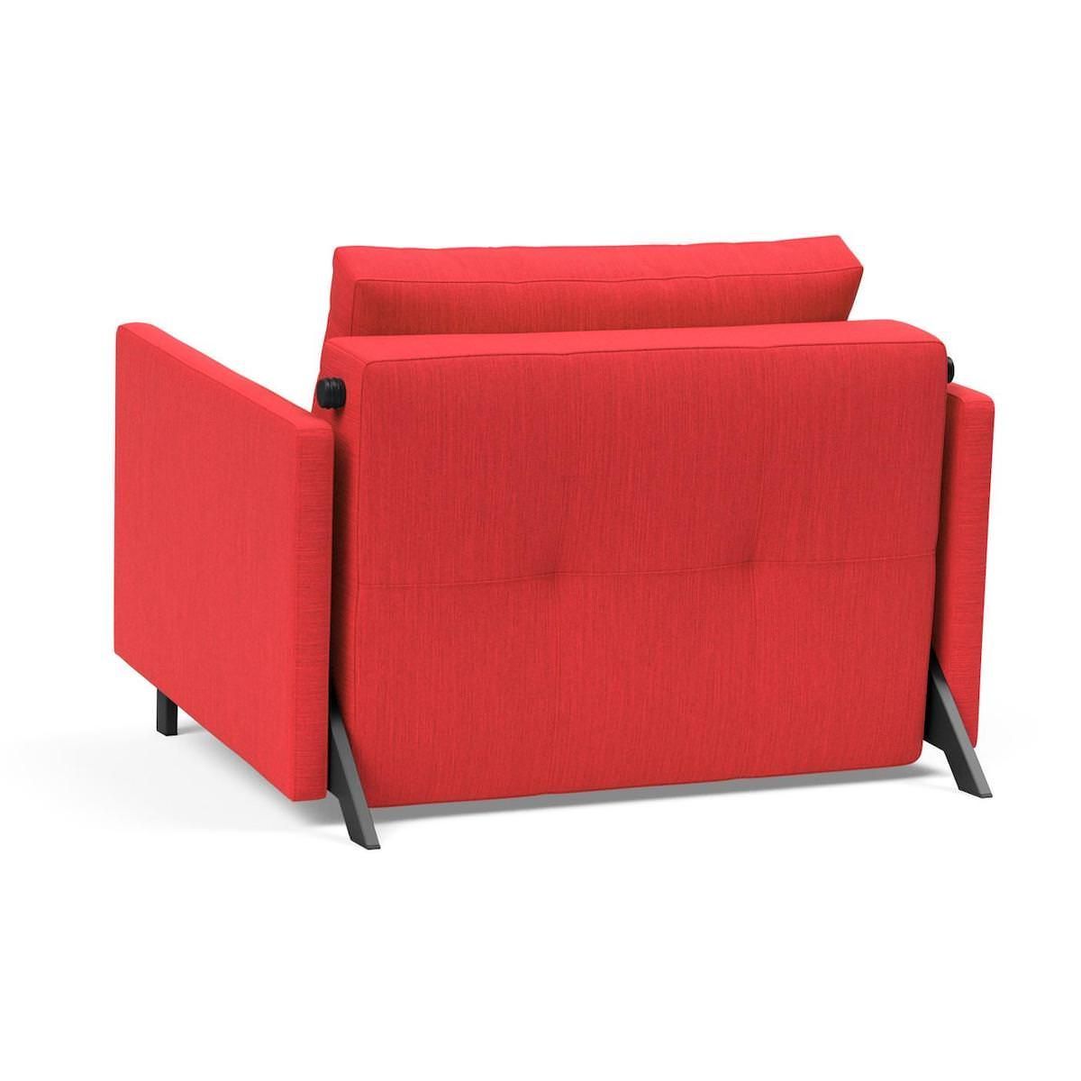 Poltrona letto con braccioli Cubed Arm 90 - 511 Elegance Red