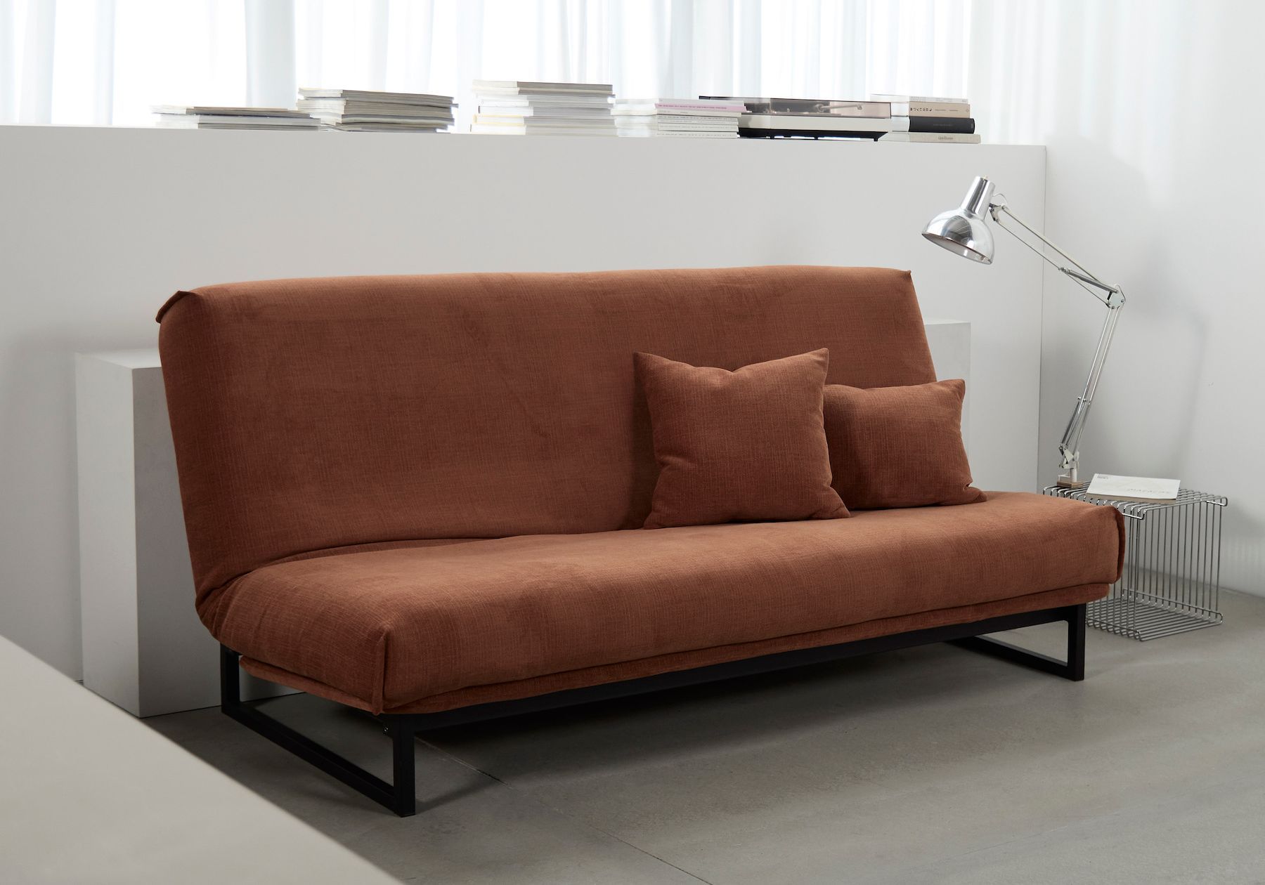 Divano letto matrimoniale sfoderabile Fraction 140 - 412 Esina Rust Orange