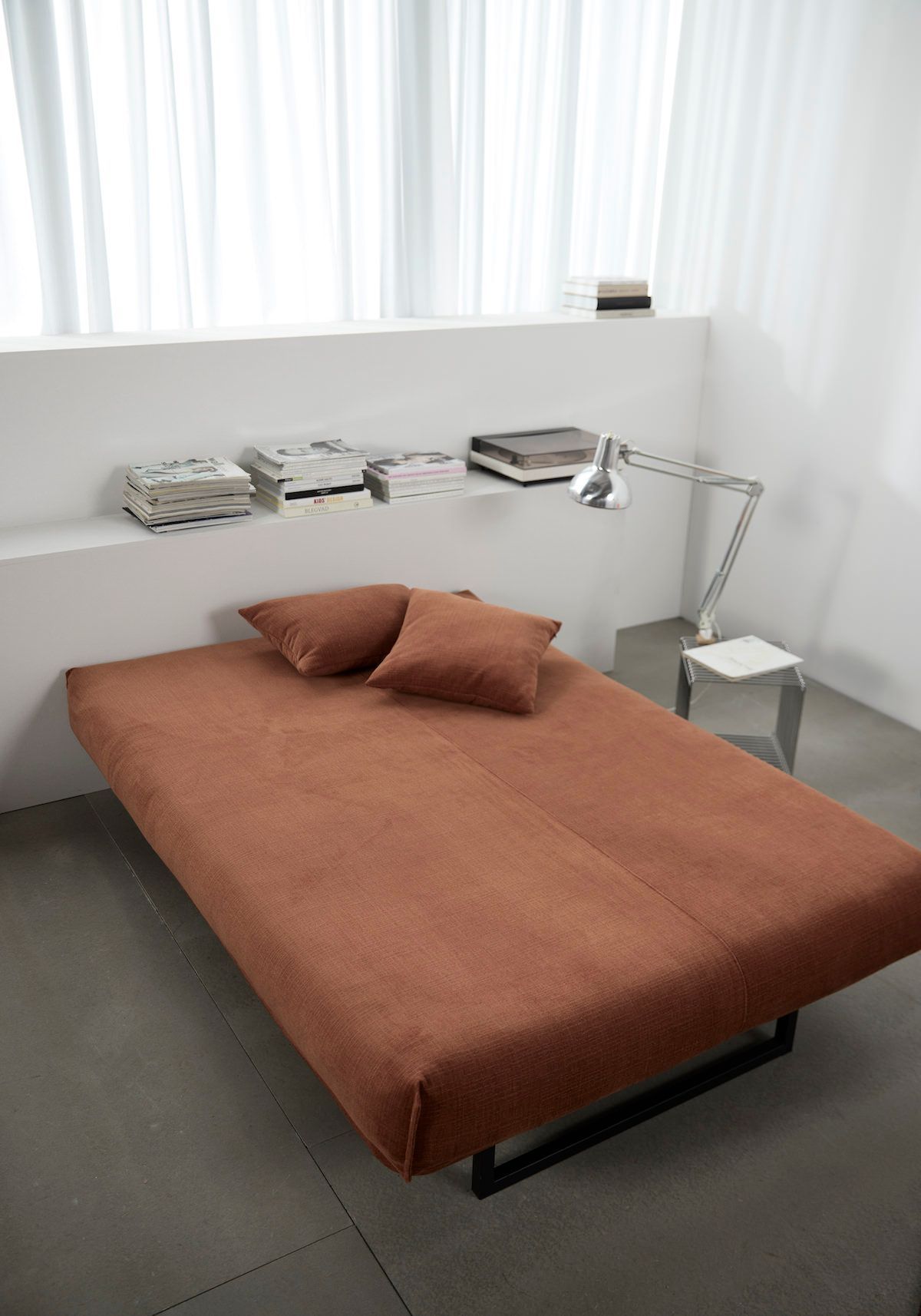 Divano letto matrimoniale sfoderabile Fraction 140 - 412 Esina Rust Orange