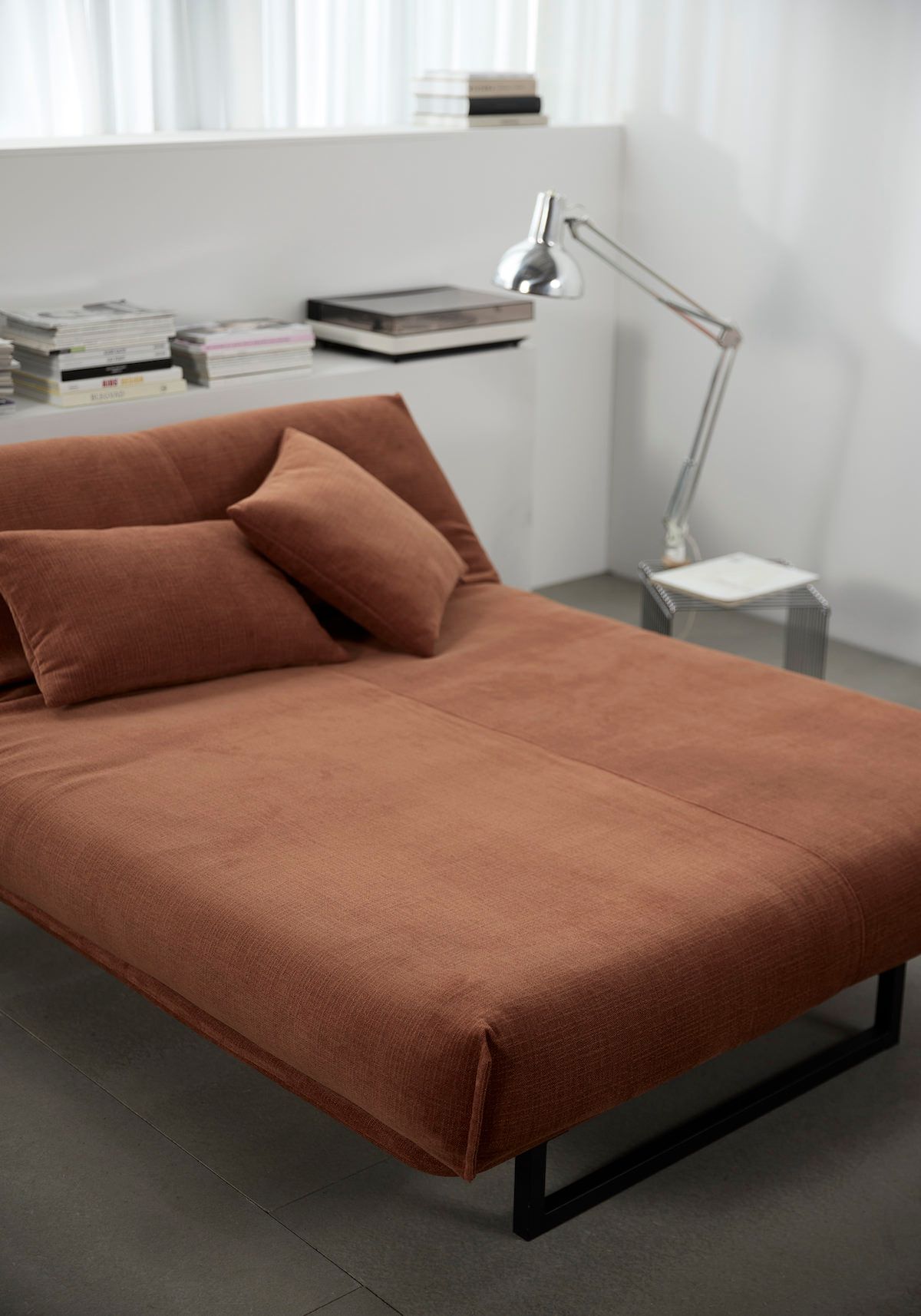 Divano letto matrimoniale sfoderabile Fraction 140 - 412 Esina Rust Orange