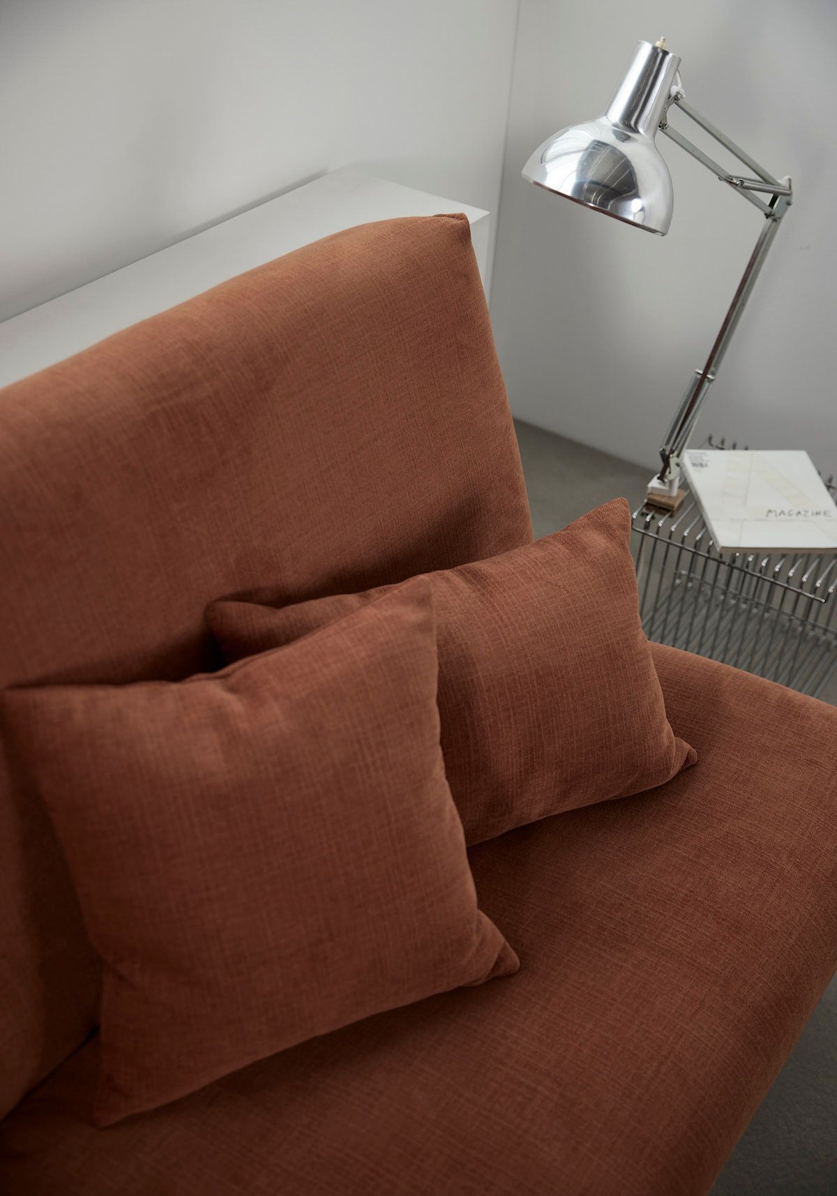 Divano letto matrimoniale sfoderabile Fraction 140 - 412 Esina Rust Orange