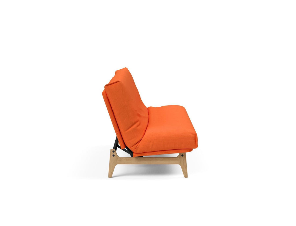 Divano letto sfoderabile una piazza e mezza Aslak 120 - 510 Elegance Orange