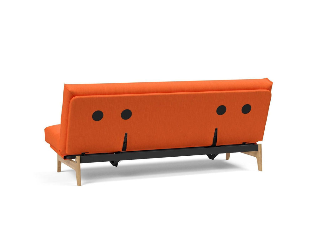 Divano letto sfoderabile una piazza e mezza Aslak 120 - 510 Elegance Orange