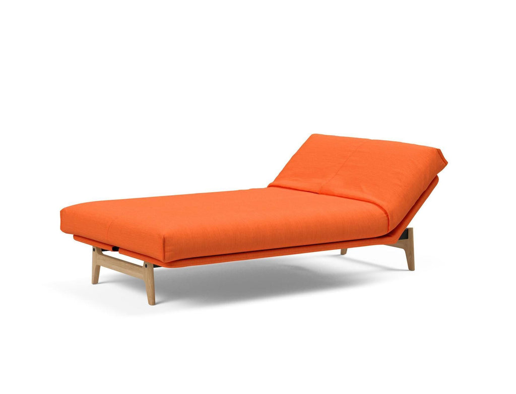 Divano letto sfoderabile una piazza e mezza Aslak 120 - 510 Elegance Orange