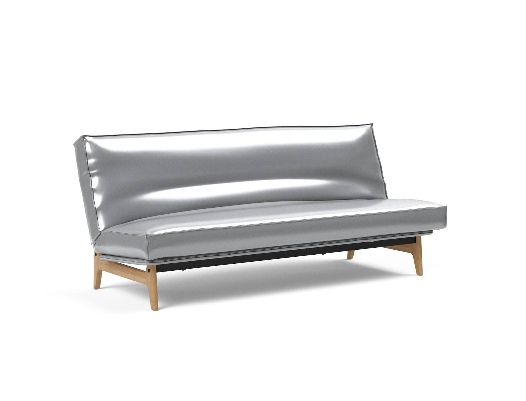 Divano letto sfoderabile una piazza e mezza Aslak 120 - 688 Silvershine