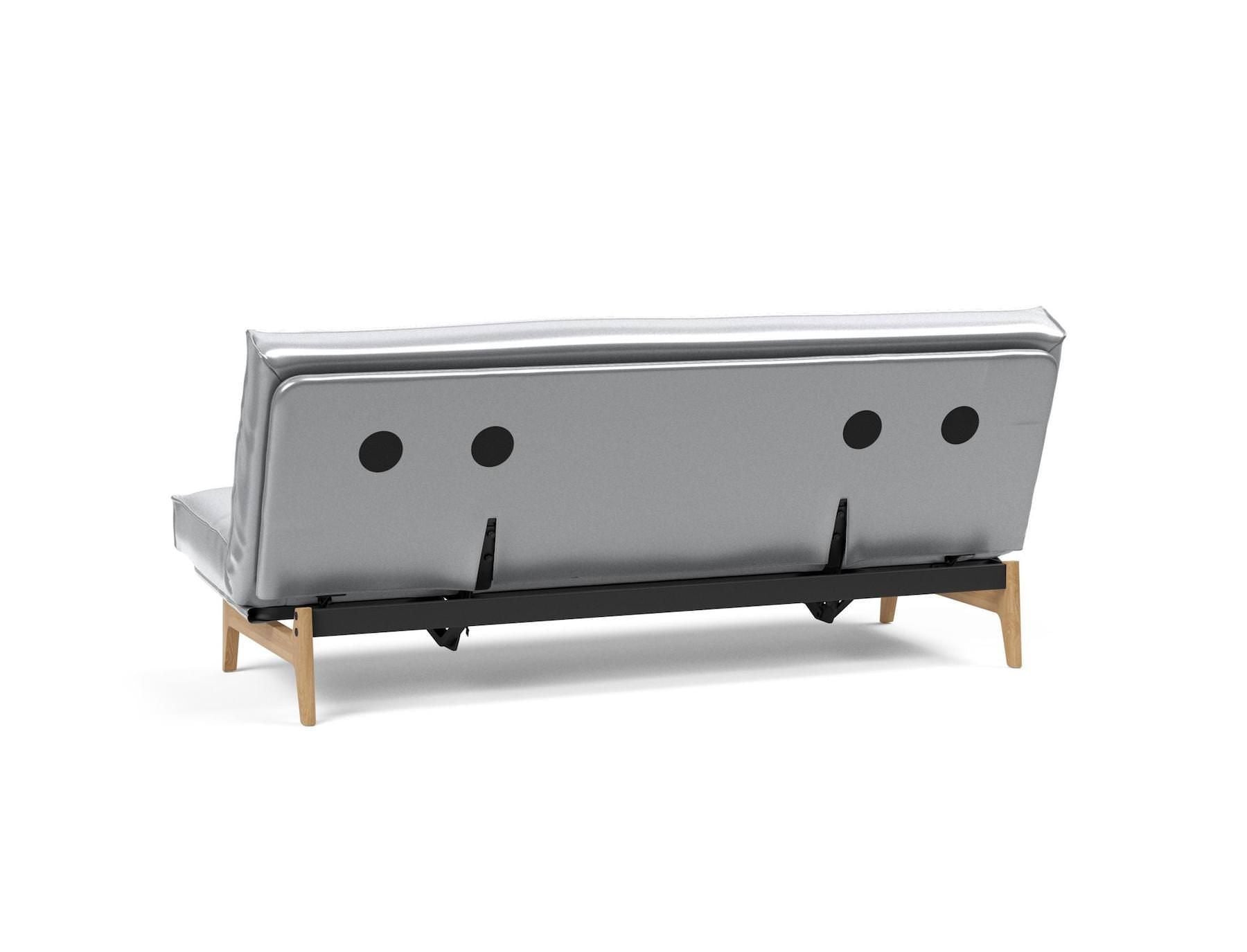 Divano letto sfoderabile una piazza e mezza Aslak 120 - 688 Silvershine