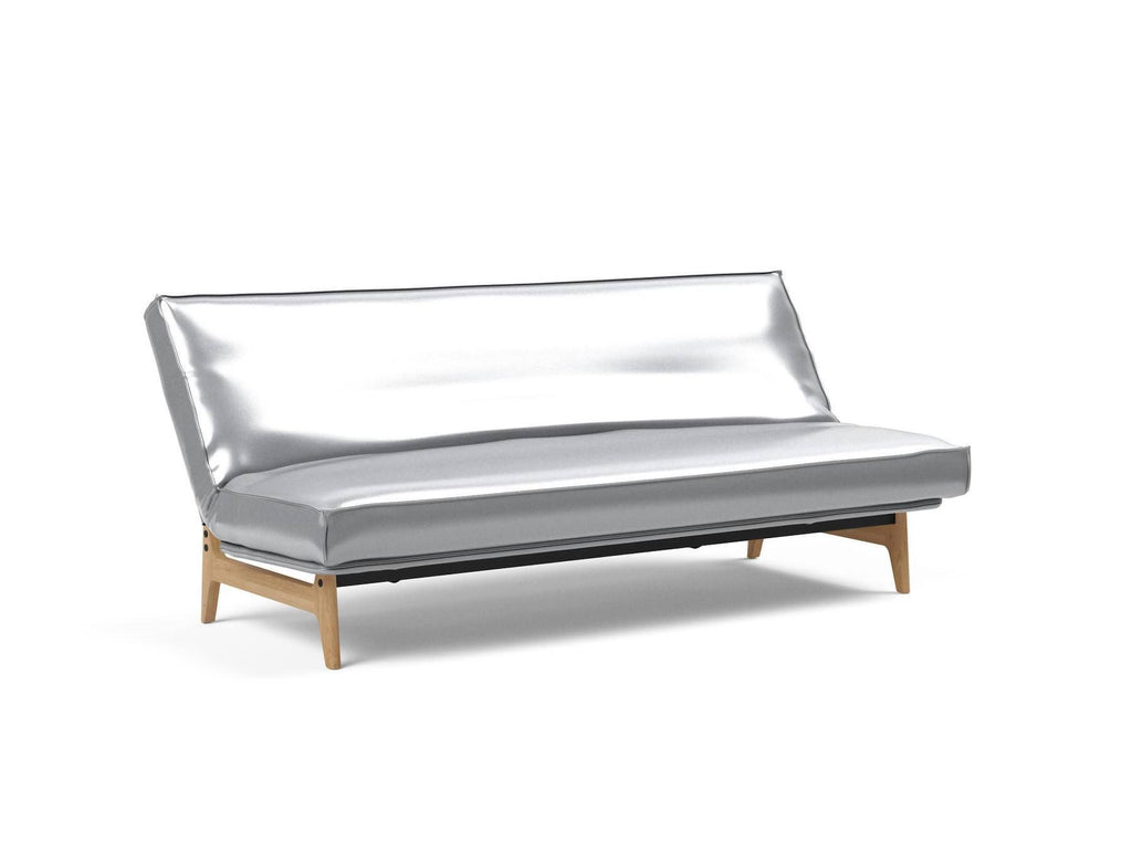 Divano letto sfoderabile una piazza e mezza Aslak 120 - 688 Silvershine