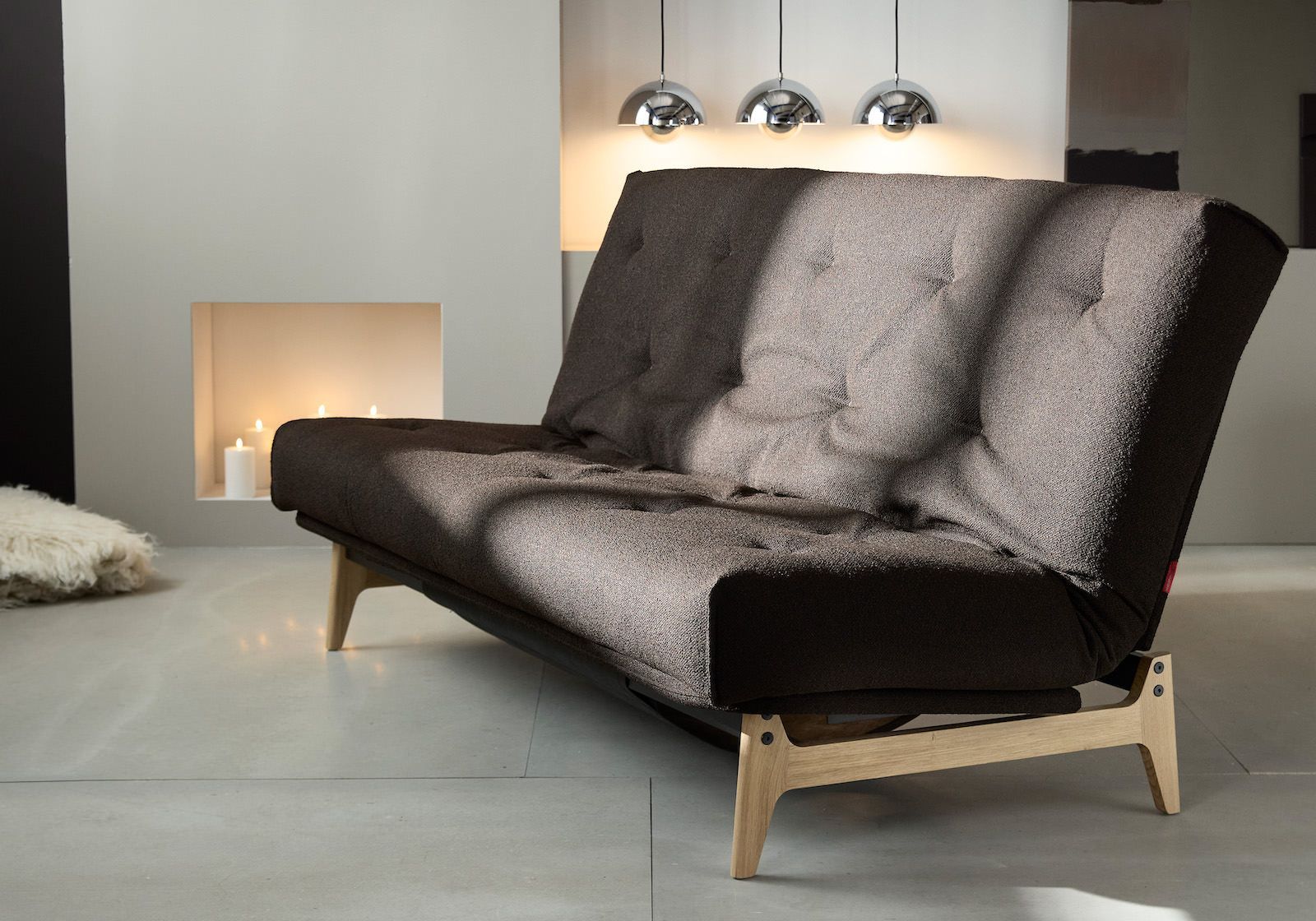 Divano letto matrimoniale Aslak regolabile inclinabile